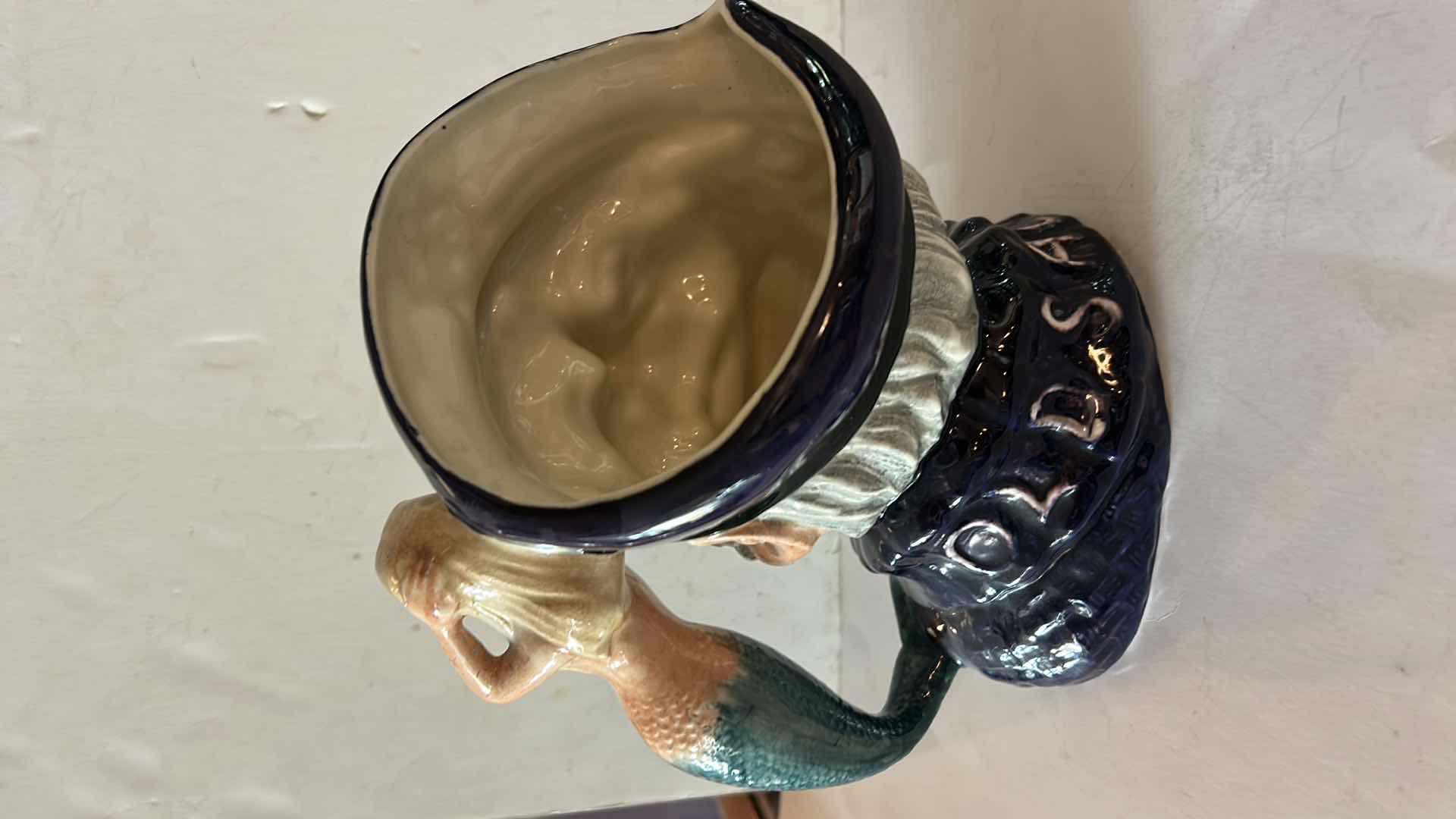 Photo 1 of ROYAL DOULTON "OLD SALT" TOBY JUG WITH MERMAID HANDLE  H7.5”