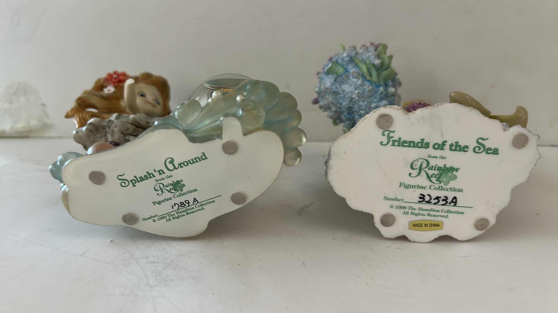 Photo 1 of 2 VINTAGE HAMILTON COLLECTION RAINBOW REEF HAND-PAINTED MERMAID FIGURINES