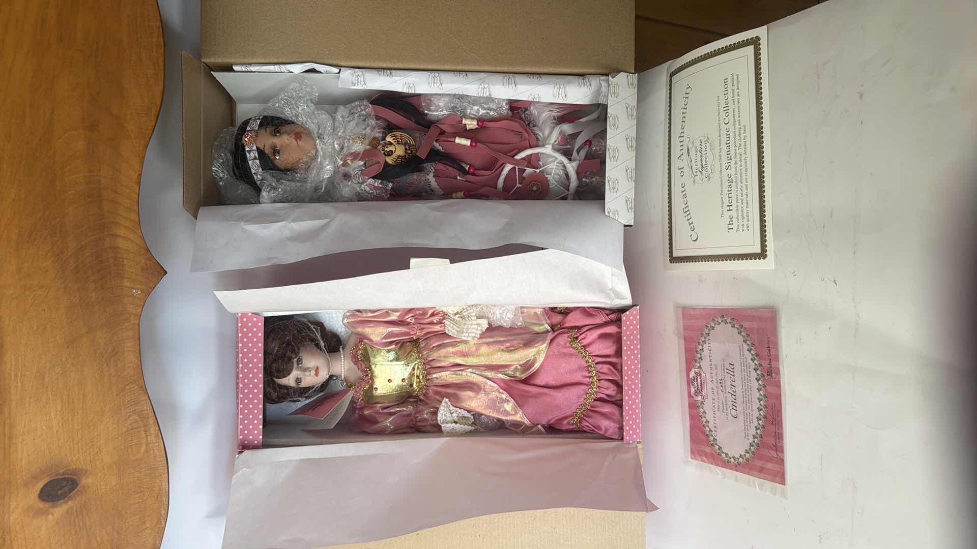 Photo 1 of 5 -NIB CINDERELLA,NATIVE AMERICAN, PANSY, AMELIA, & KARA PORCELAIN DOLLS