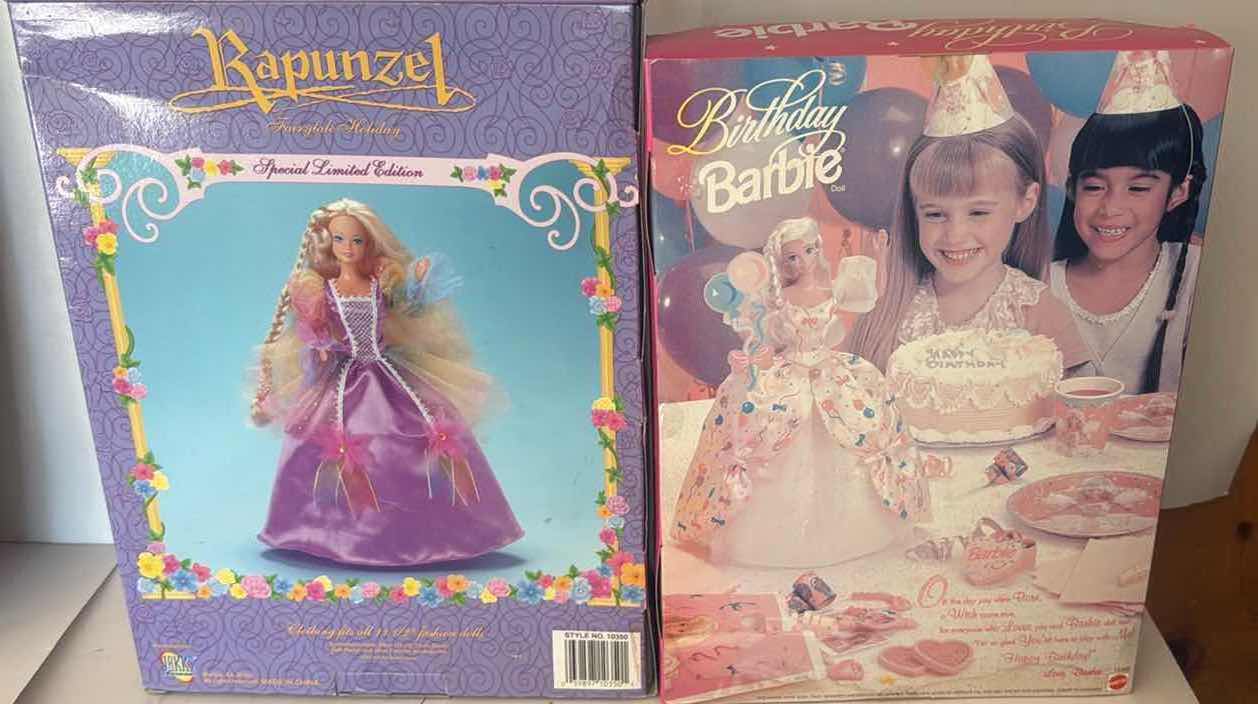 Photo 1 of 2- NIB RAPUNZEL & BIRTHDAY BARBIE $50
