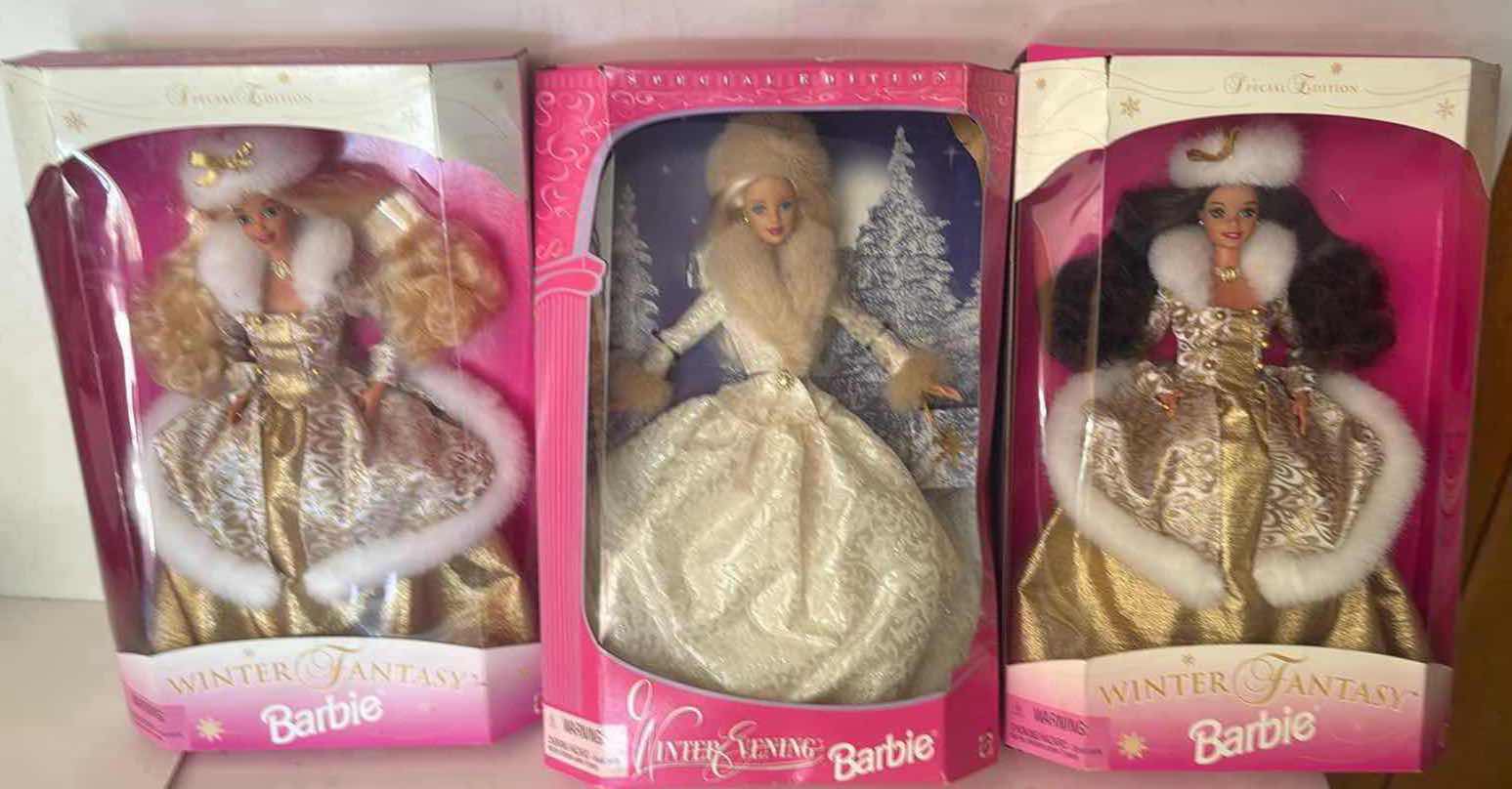 Photo 1 of 3- NIB WINTER FANTASY BARBIES
