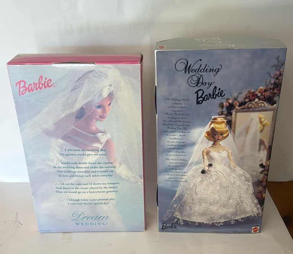 Photo 1 of 2- NIB WEDDING BARBIES $60