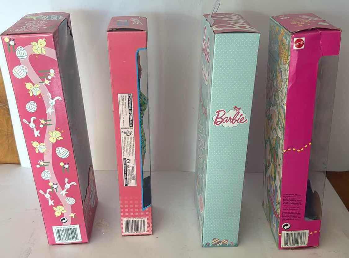 Photo 1 of 4- NIB BARBIE DOLLS EASTER & PLAID