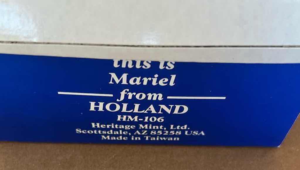 Photo 1 of VINTAGE MUSICAL PORCELAIN DOLL 16" FROM HERITAGE MINT AMERICAN DREAMS " MARIEL" FROM HOLLAND IN ORIGINAL BOX $35