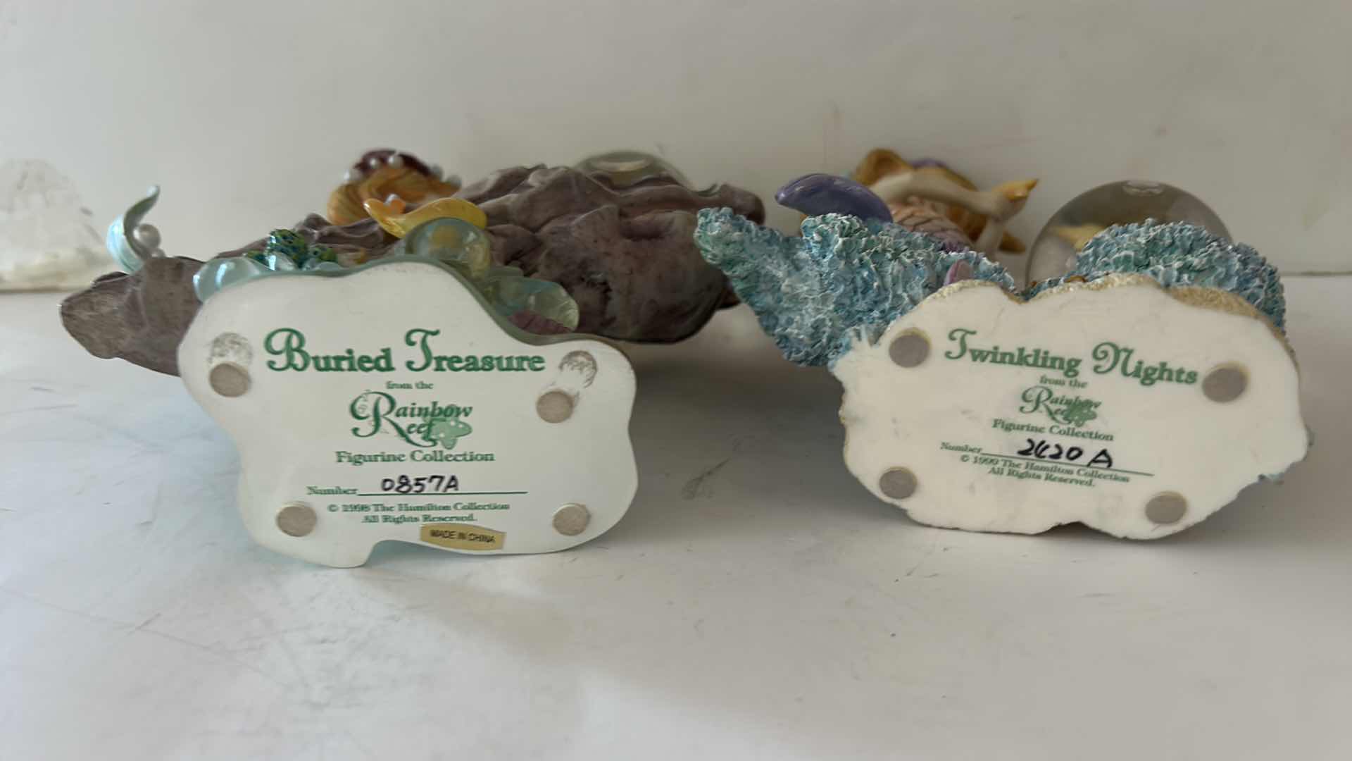 Photo 1 of 2 VINTAGE HAMILTON COLLECTION RAINBOW REEF HAND-PAINTED MERMAID FIGURINES $50