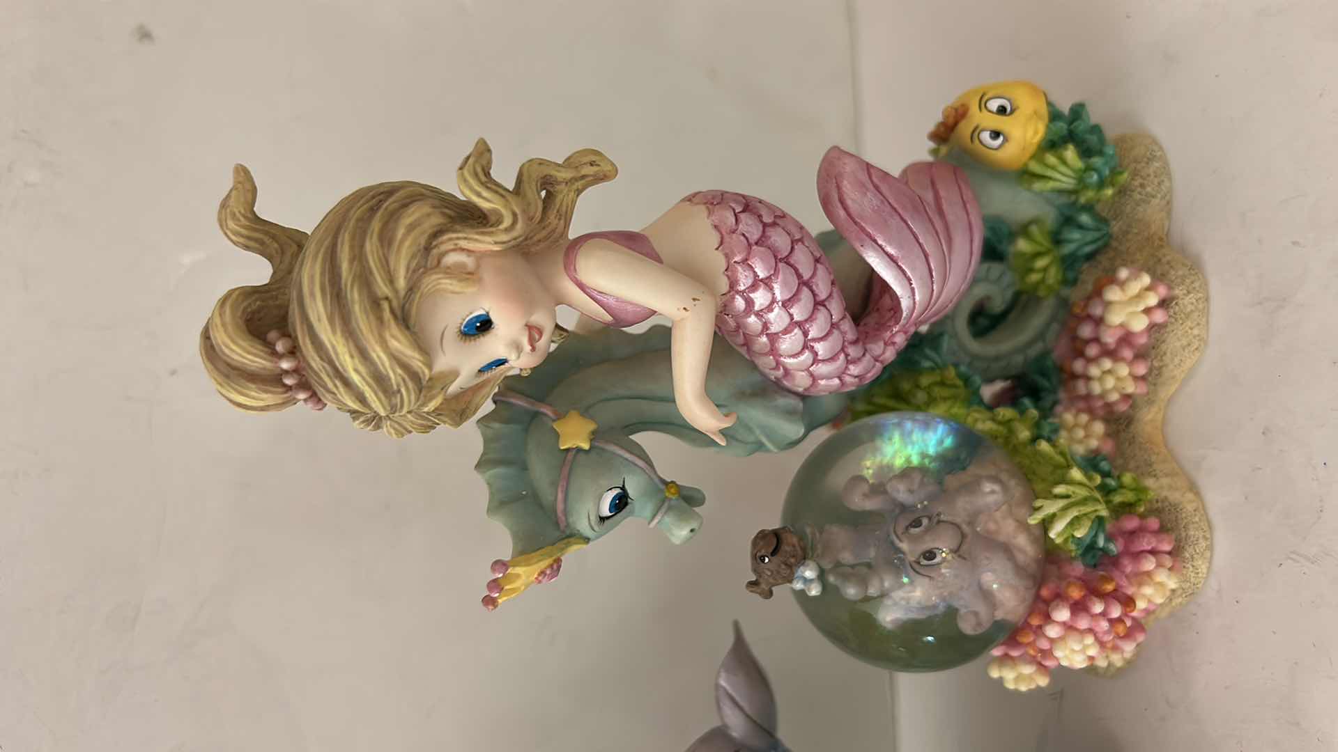 Photo 1 of 2-VINTAGE HAMILTON COLLECTION RAINBOW REEF HAND-PAINTED MERMAID FIGURINES