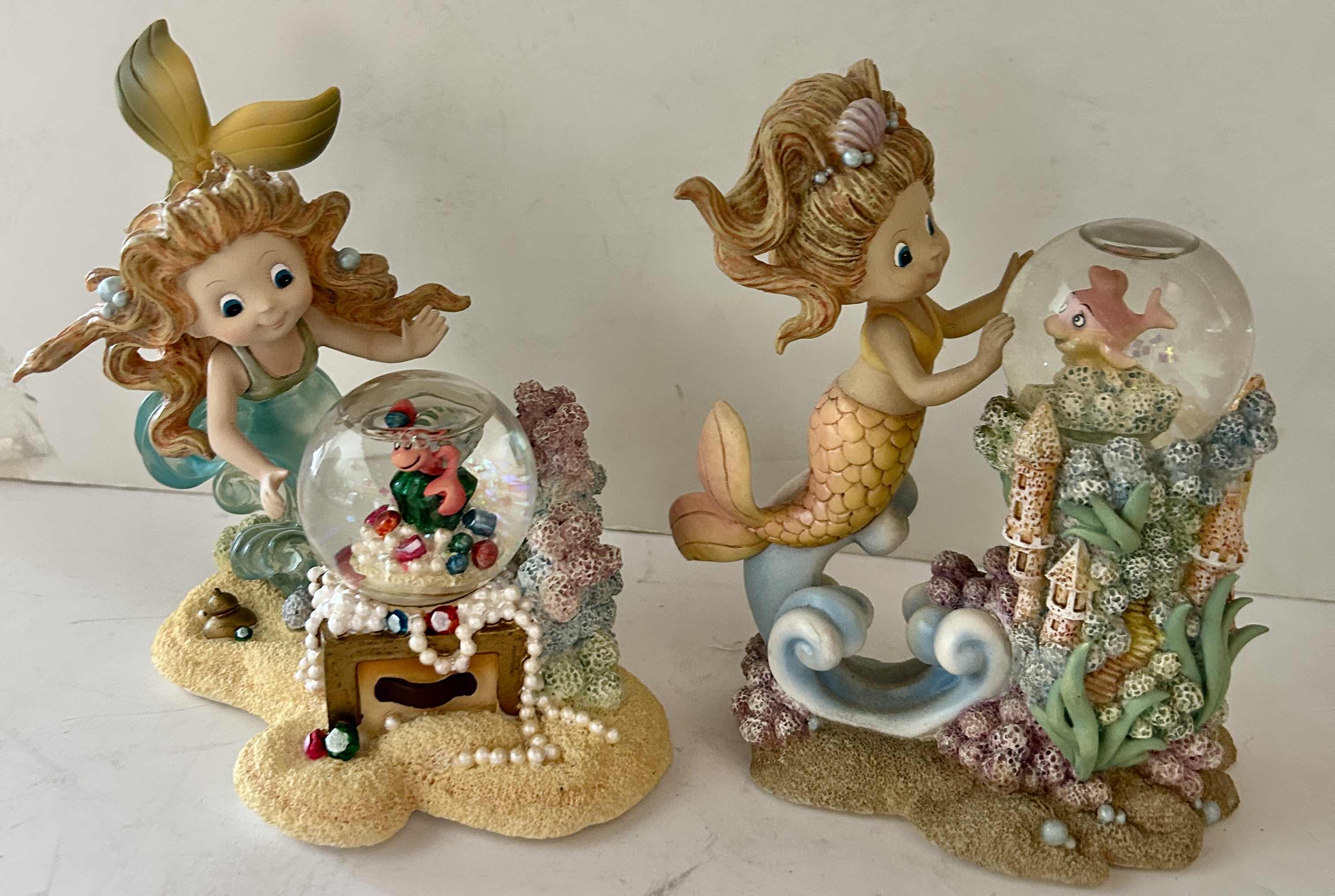 Photo 1 of 2 VINTAGE HAMILTON COLLECTION RAINBOW REEF HAND-PAINTED MERMAID FIGURINES