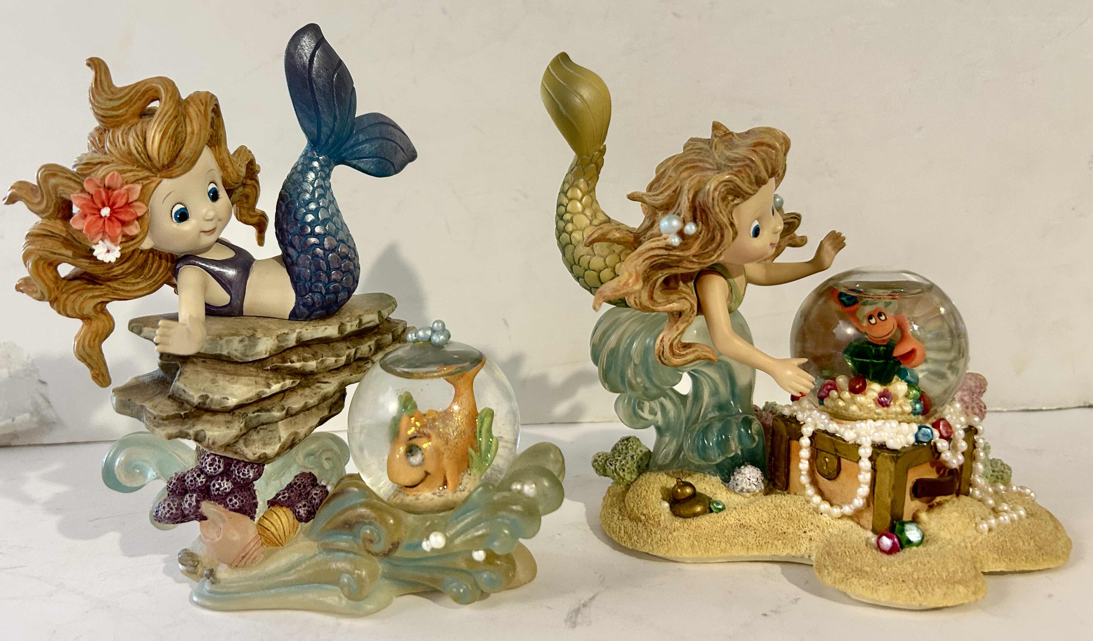 View 1 of 2 HAMILTON COLLECTION RAINBOW REEF MERMAID FIGURINES