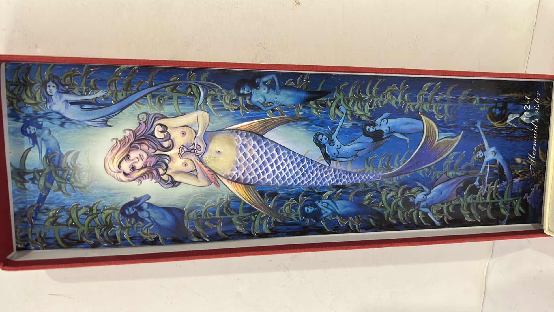 Photo 1 of DECORATIVE SUNKEN TREASURES FANTASY DISPLAY DAGGER WITH PAINTED MERMAID, H 12.25”