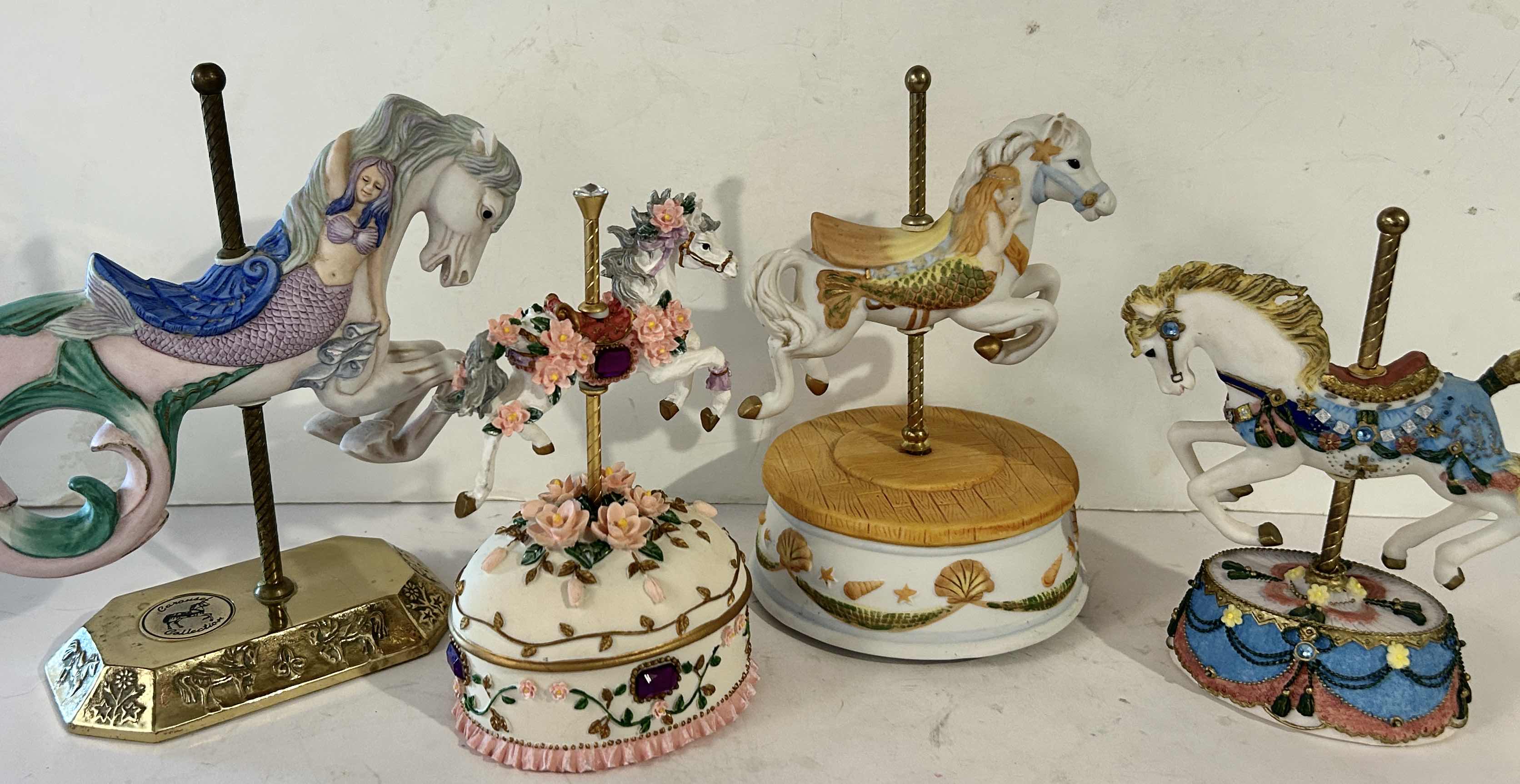Photo 1 of 4 CAROUSEL HORSE FIGURINES AND MUSIC BOXES