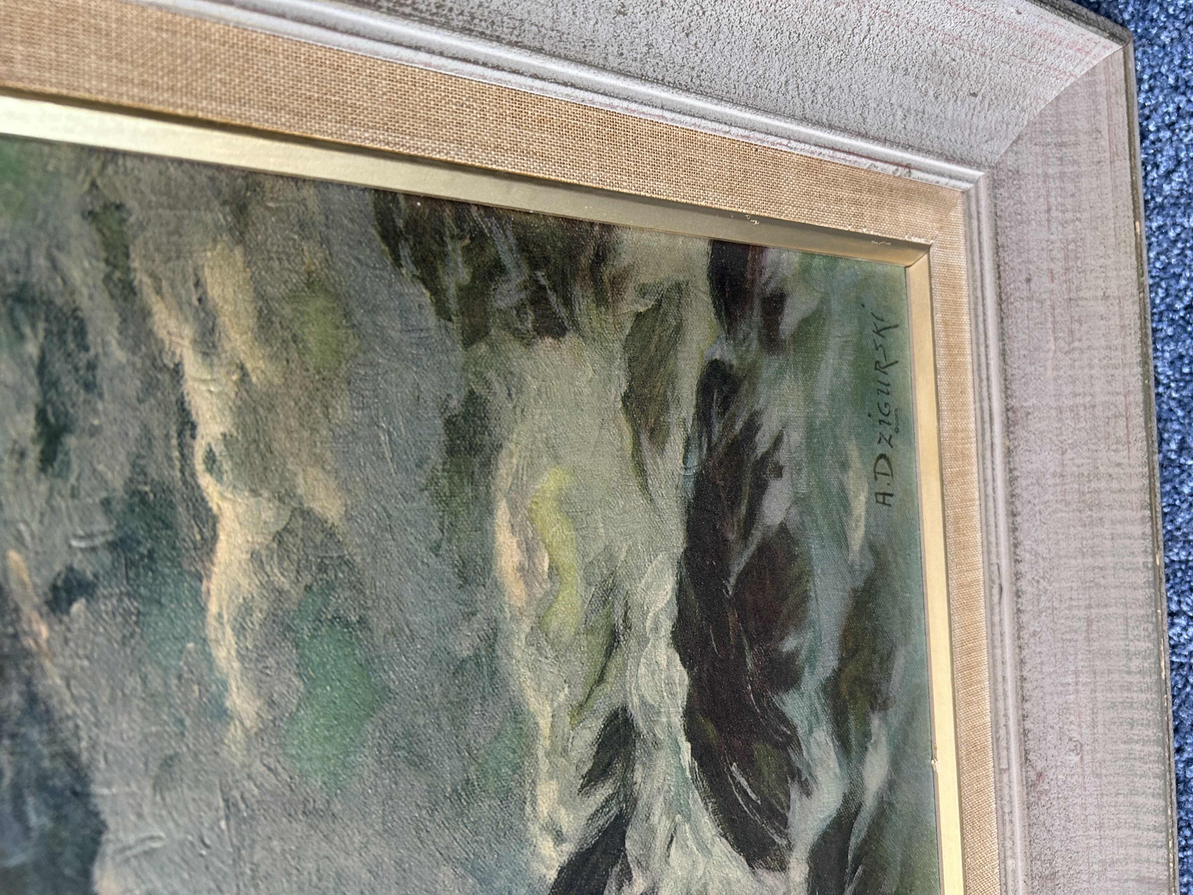 Photo 1 of FRAMED COASTAL SEASCAPE PAINTING 43" X 33"