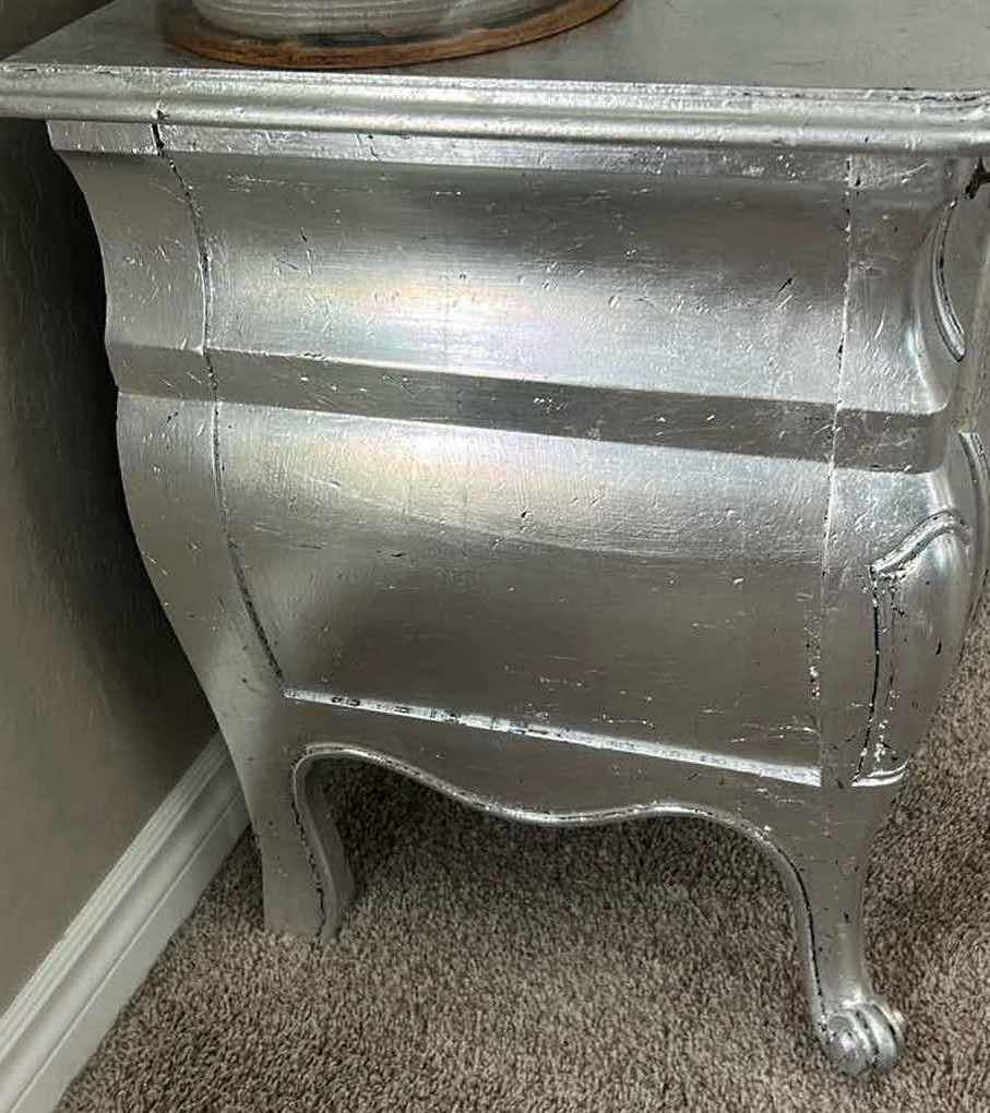 Photo 1 of JOHN WIDDICOMB  BAROQUE STYLE CHEST OF DRAWERS W METALLIC FINISH 42" X 17" H 24"