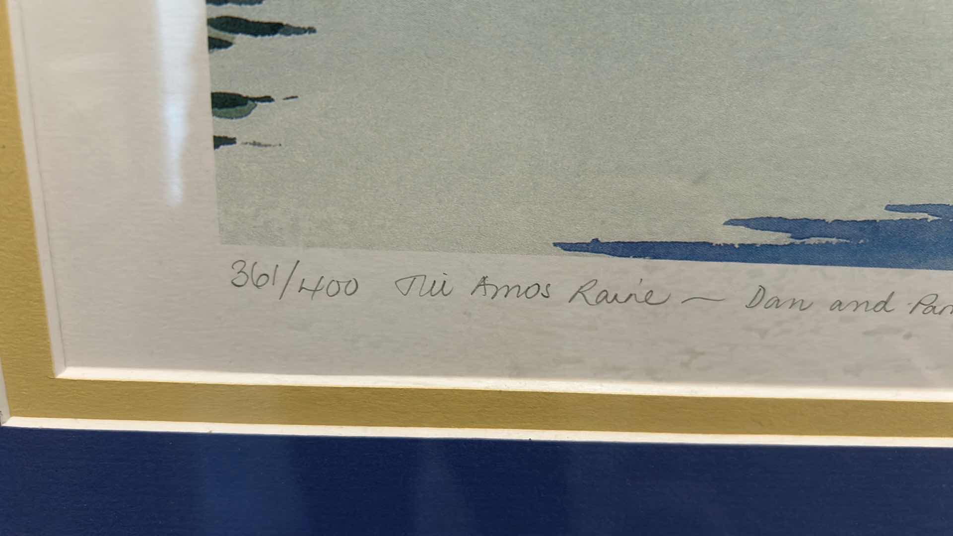 Photo 1 of WHITE FRAMED WATERCOLOR PRINT "SALT KETTLE BERMUDA " BY AMY EVANS 34" X 25"