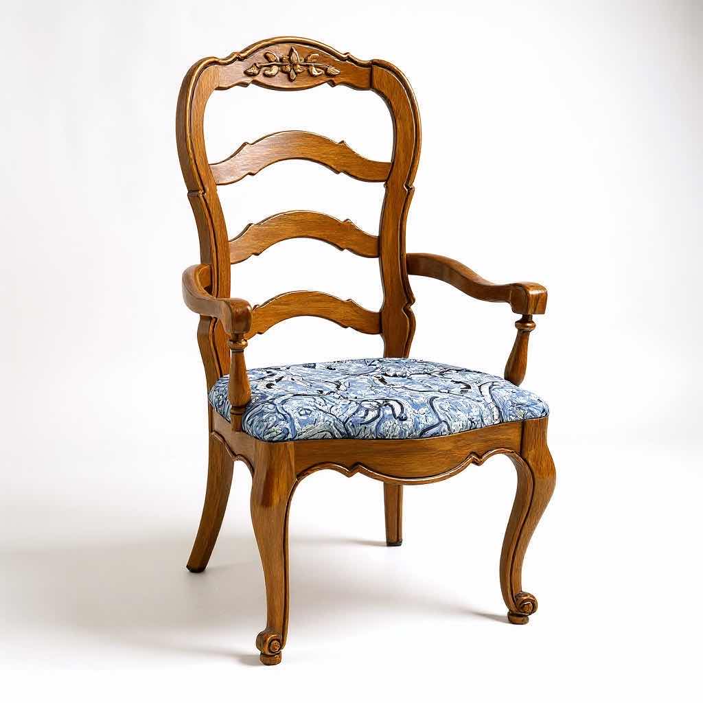 Photo 1 of 2-THOMASVILLE FRENCH COUNTRY OAK DINING ARM CHAIRS W PADDED SEATS