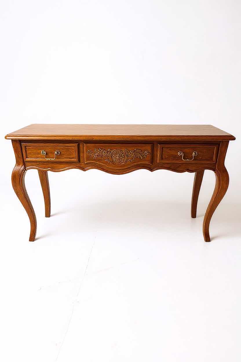 Photo 1 of OAK CONSOLE TABLE 58”x15” H27”