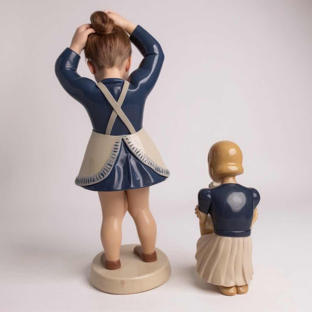 Photo 1 of 2-ROYAL COPENHAGEN COLLECTIBLE PORCELAIN FIGURINES H8”