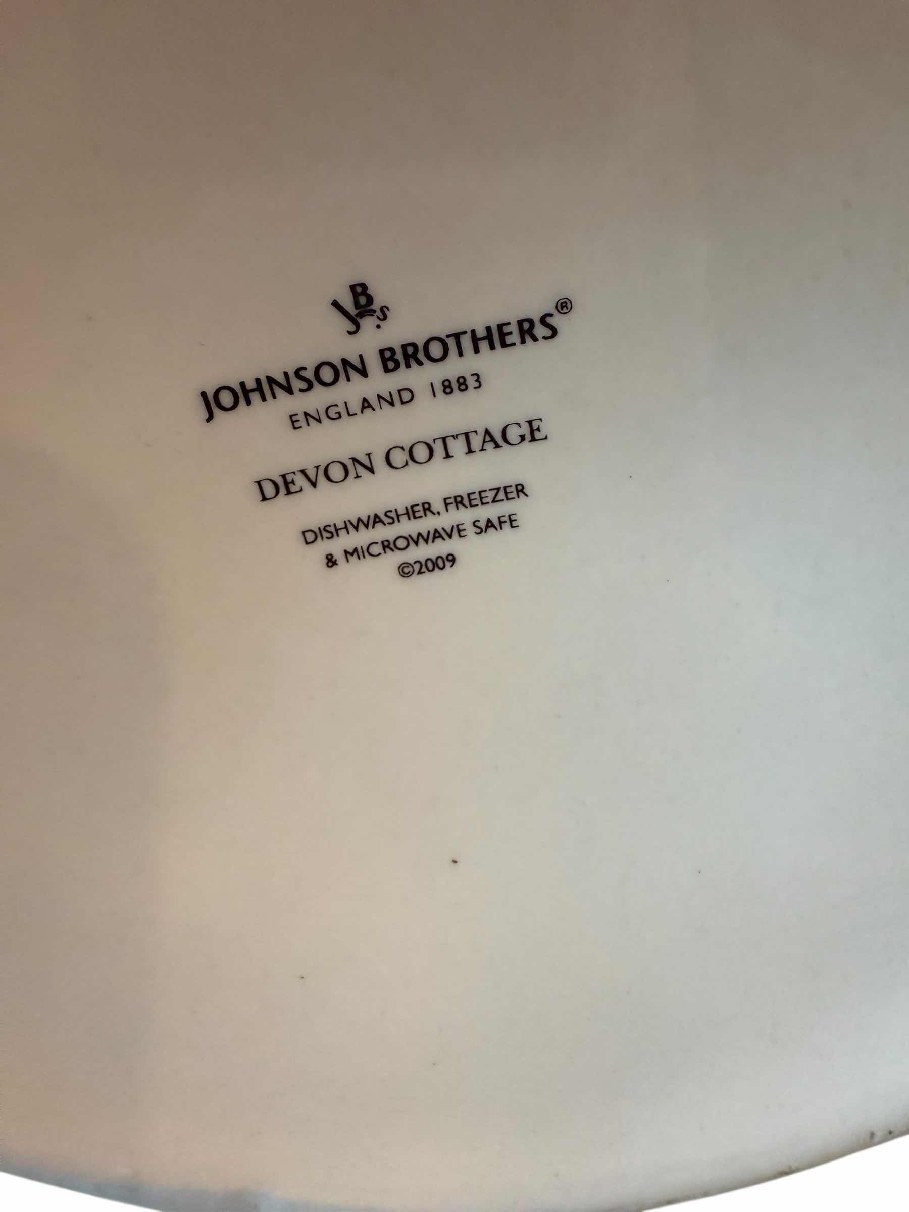 Photo 1 of BLUE & WHITE SOUP TUREEN, BOWL W GREEN MOSS