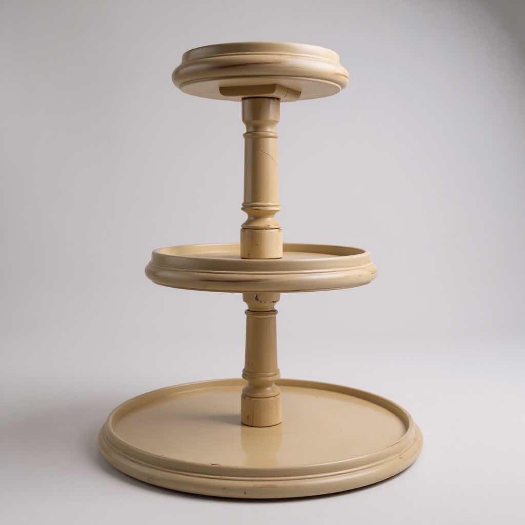 Photo 1 of OFF WHITE 3 TIERED WOOD TRAY