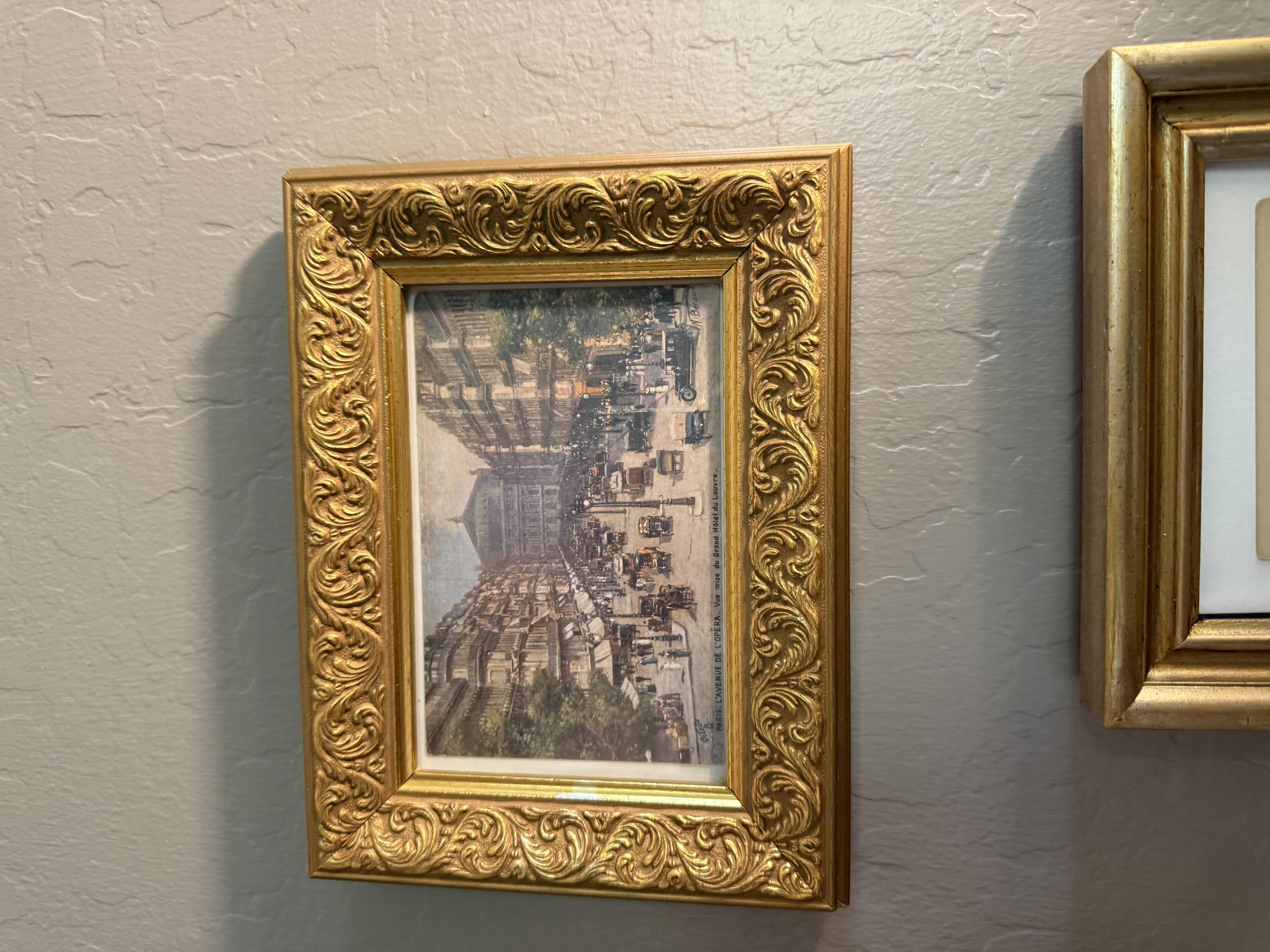 Photo 1 of 5-GOLD FRAMED VINTAGE & ANTIQUE POST CARDS