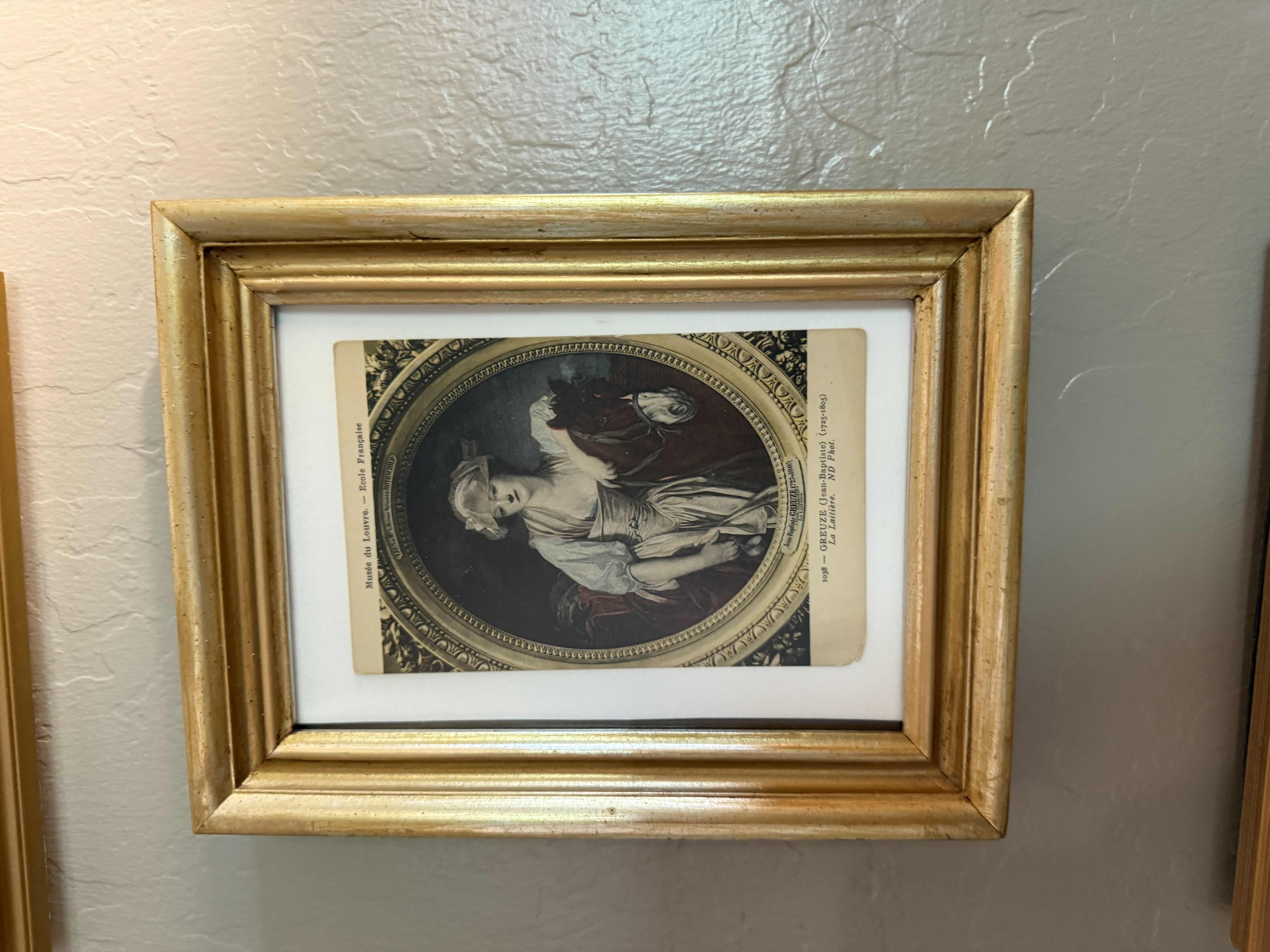 Photo 1 of 5-GOLD FRAMED VINTAGE & ANTIQUE POST CARDS