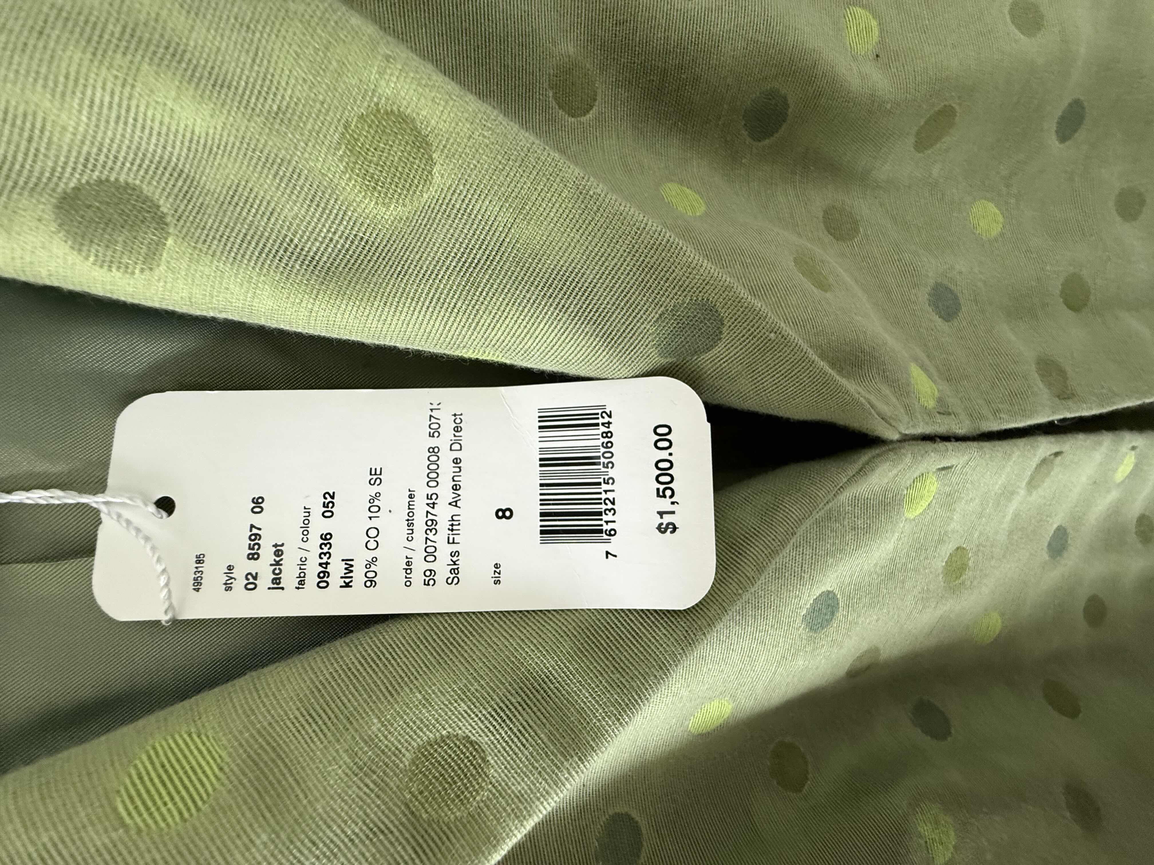 Photo 1 of NEW W TAGS A-K-R-I-S PUNTO GREEN BLAZER JACKET-SIZE 8, BLACK A-K-R-I-S PUNTO BLAZER JACKET SIZE 8 (USED)