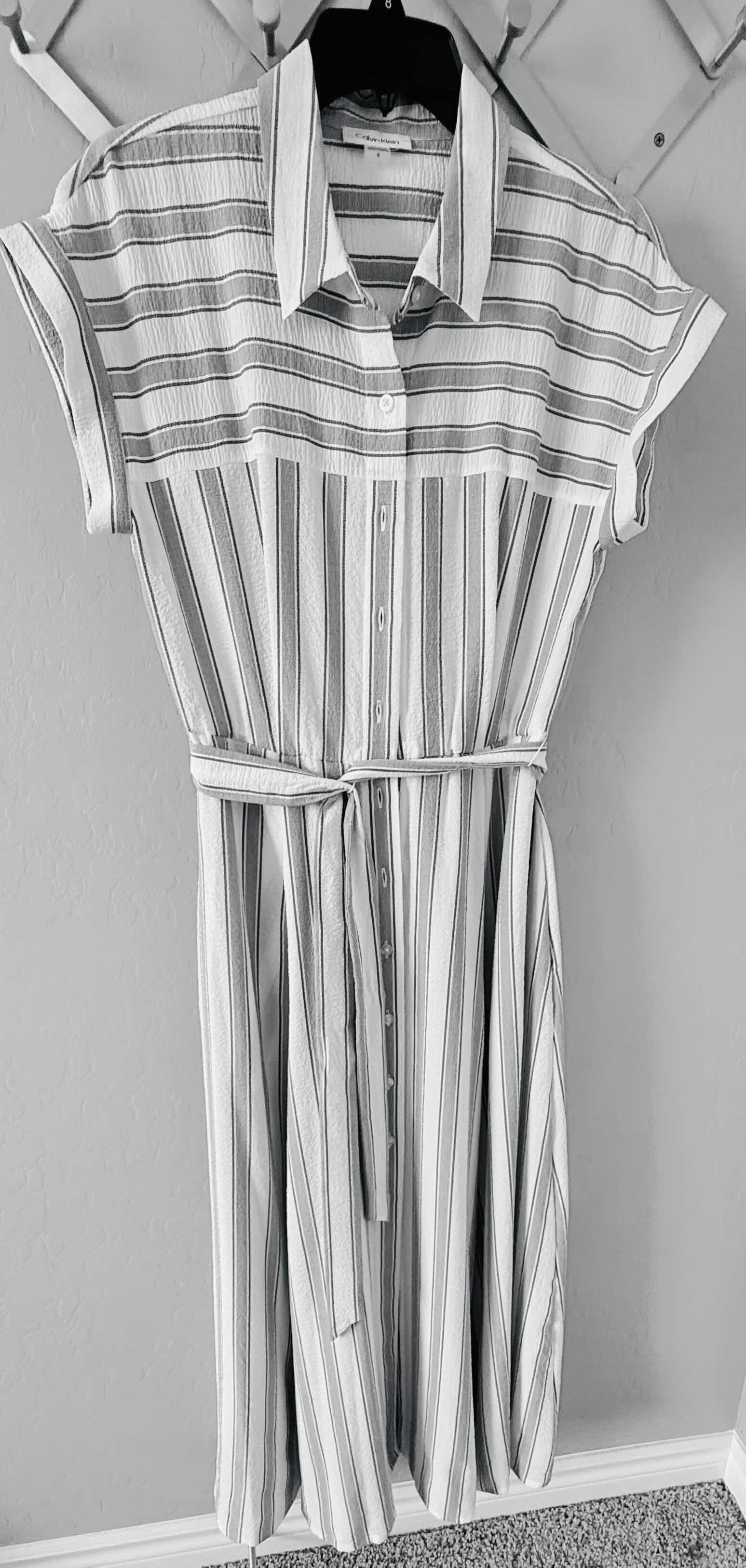 Photo 1 of NEW CALVIN KLEIN STRIPED DRESS-SIZE 8