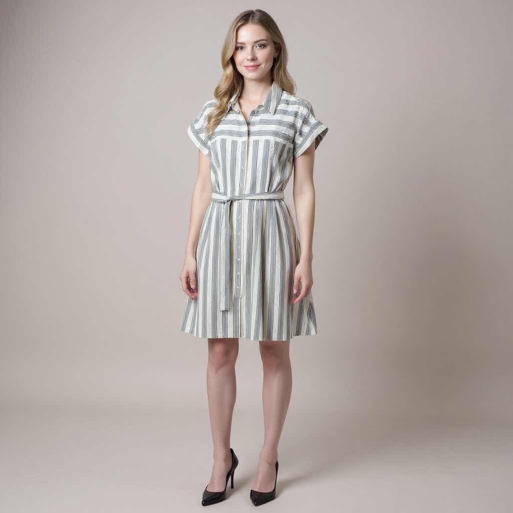 Photo 1 of NEW CALVIN KLEIN STRIPED DRESS-SIZE 8