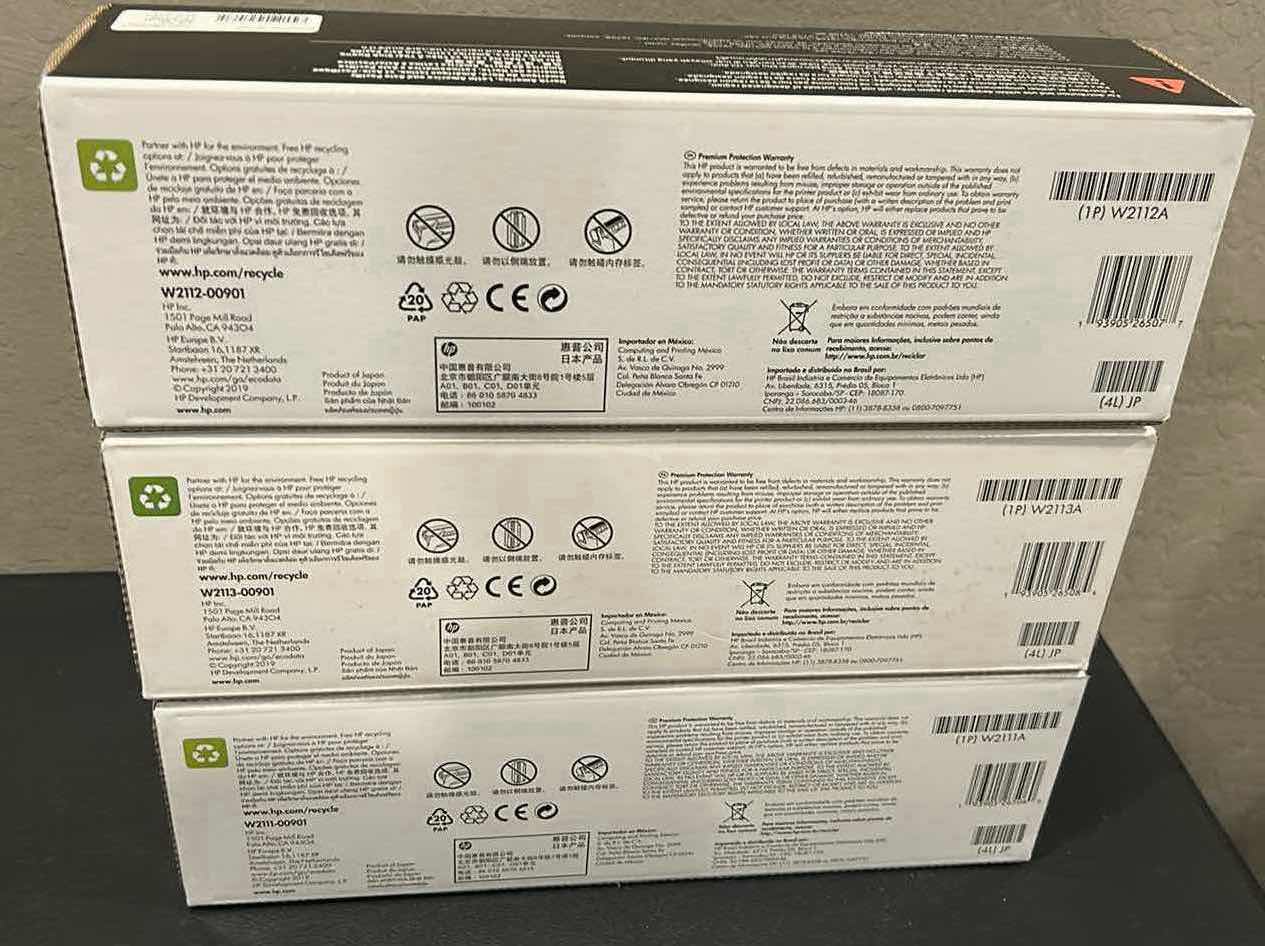 Photo 1 of 3 HP LASER JET CARTRIDGES 206A