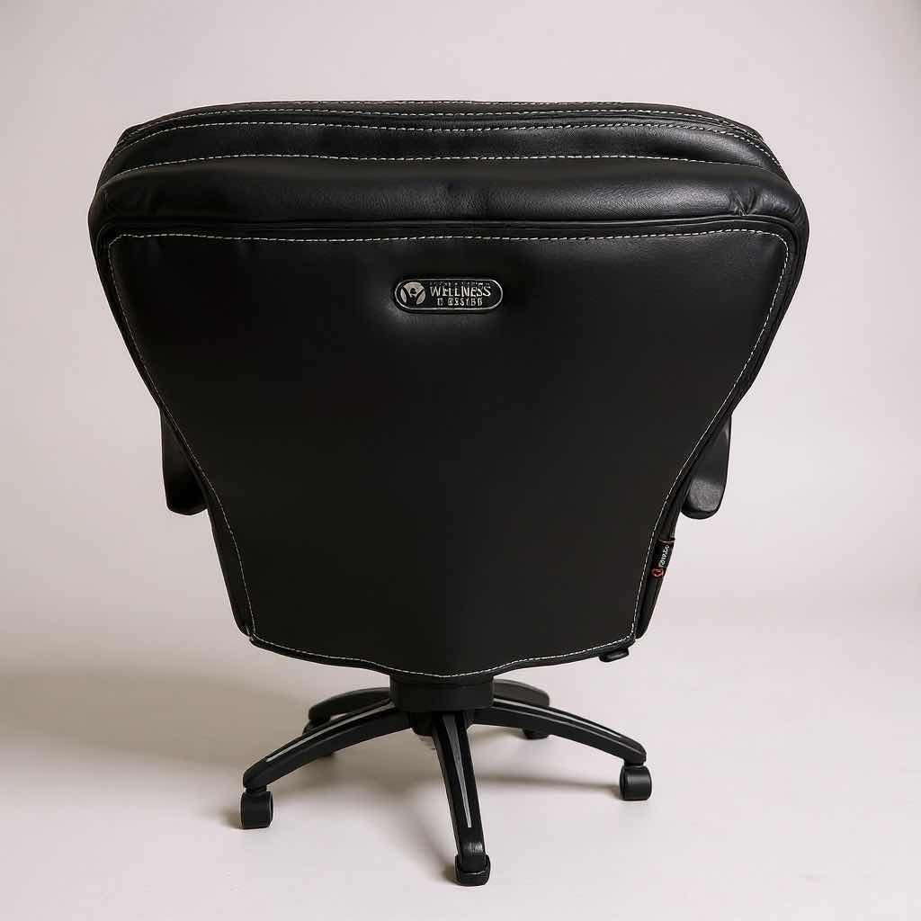 Photo 1 of WELLNESS SWIVEL BLACK LEATHER  OFFICE CHAIR ON CASTERS