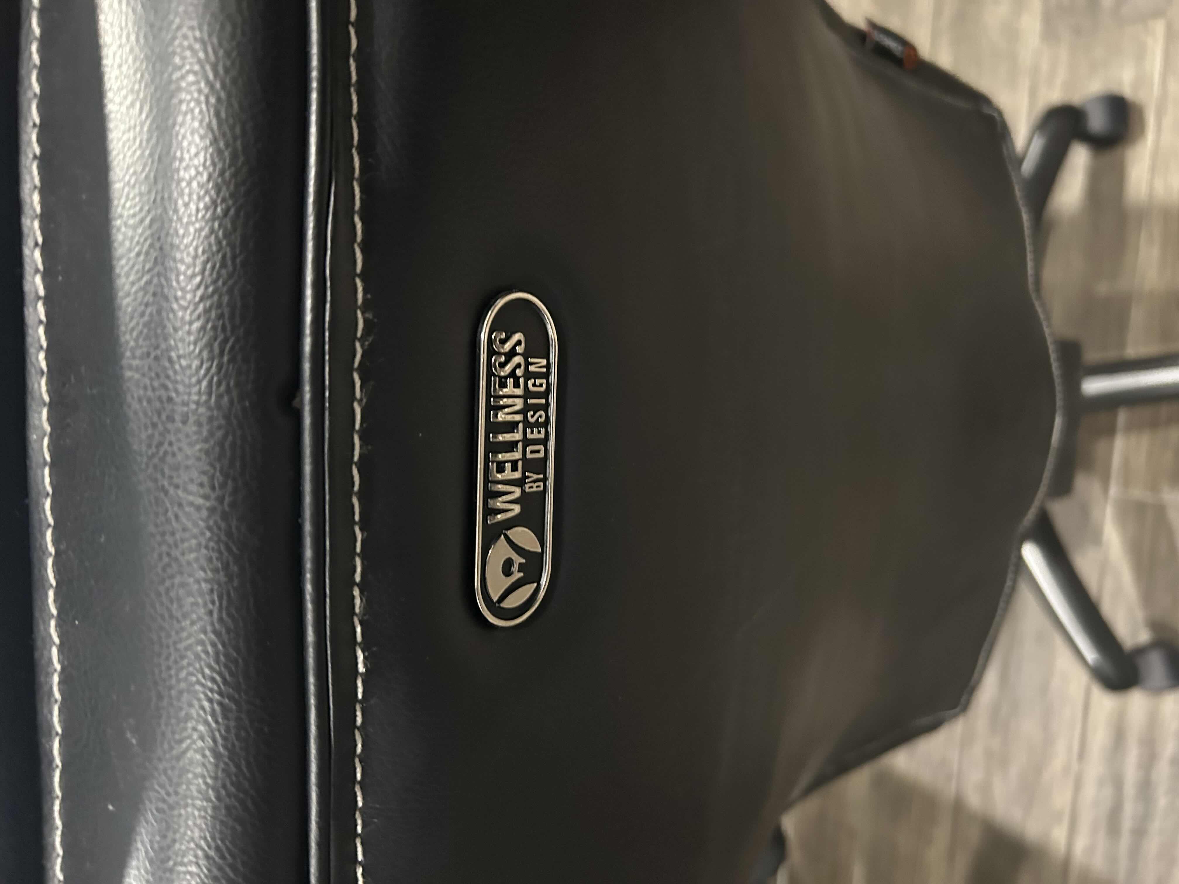 Photo 1 of WELLNESS SWIVEL BLACK LEATHER  OFFICE CHAIR ON CASTERS