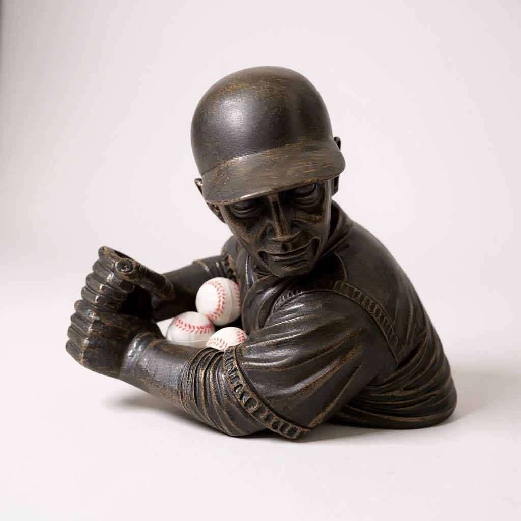 Photo 1 of FOSTER & RYE RESIN BASEBALL BOTTLE HOLDER W 11"