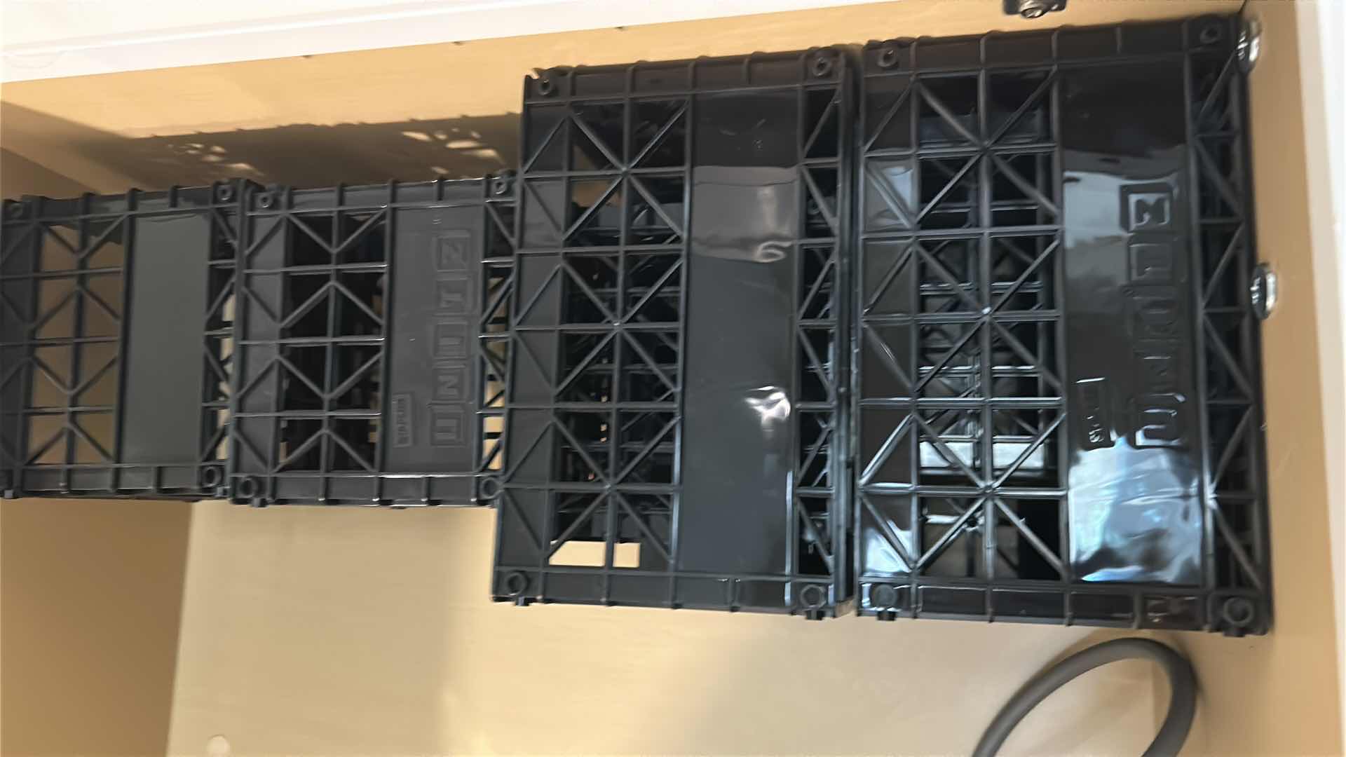 Photo 1 of CONTENTS OF CABINET BLACK OFFICE SUPPLY CONTAINERS