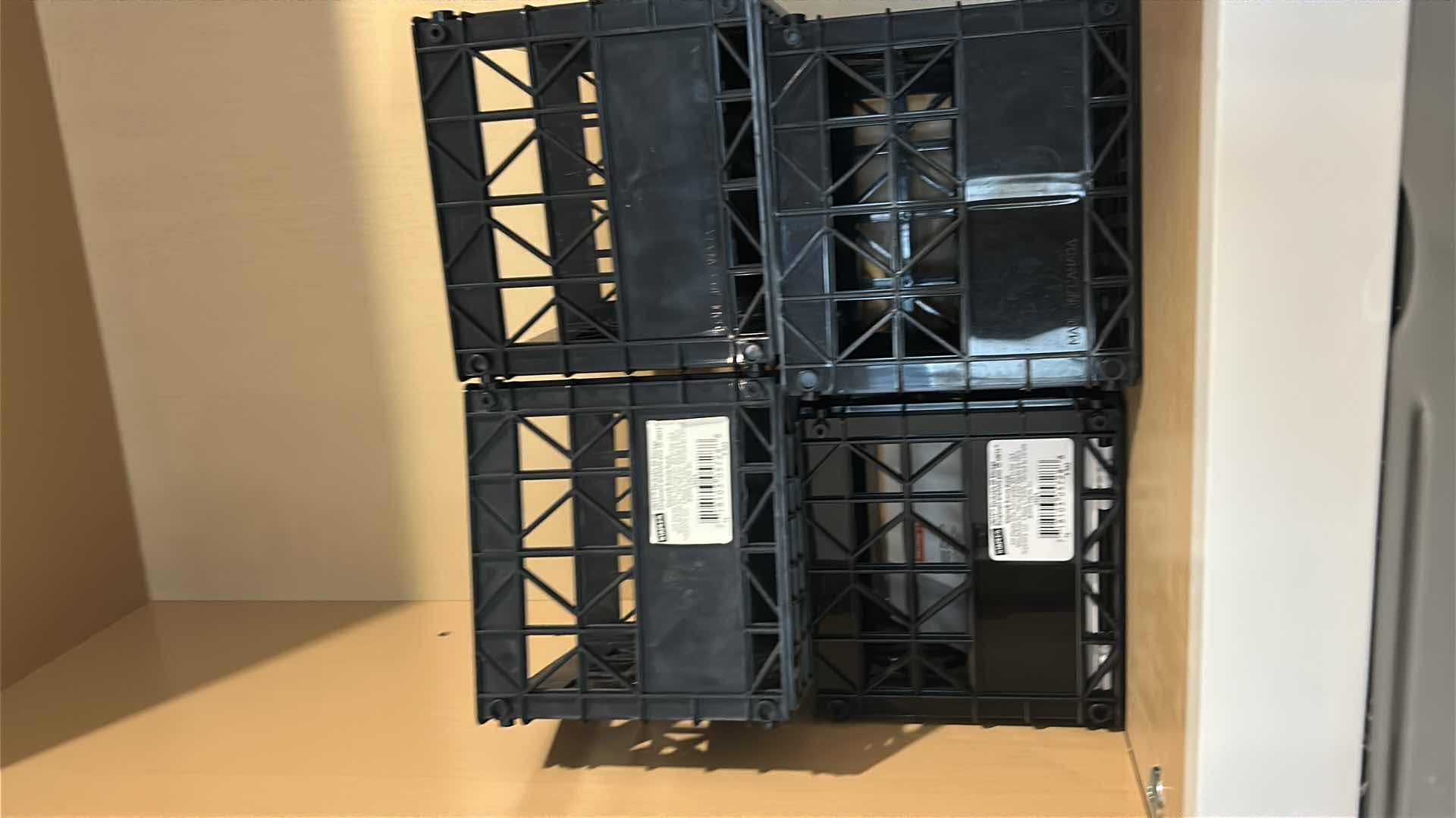 Photo 1 of CONTENTS OF CABINET BLACK OFFICE SUPPLY CONTAINERS