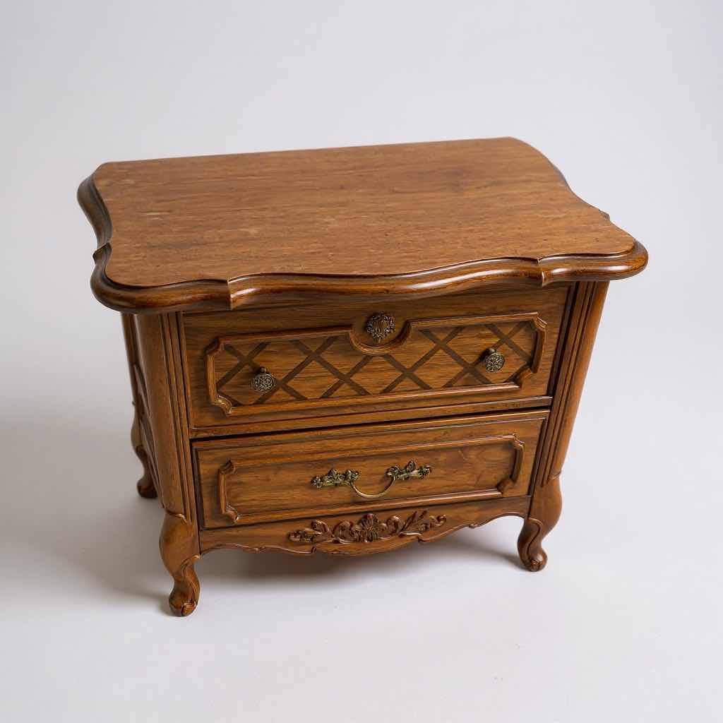Photo 1 of STANLEY WOOD CARVED NIGHT STAND 18”X24” H30”