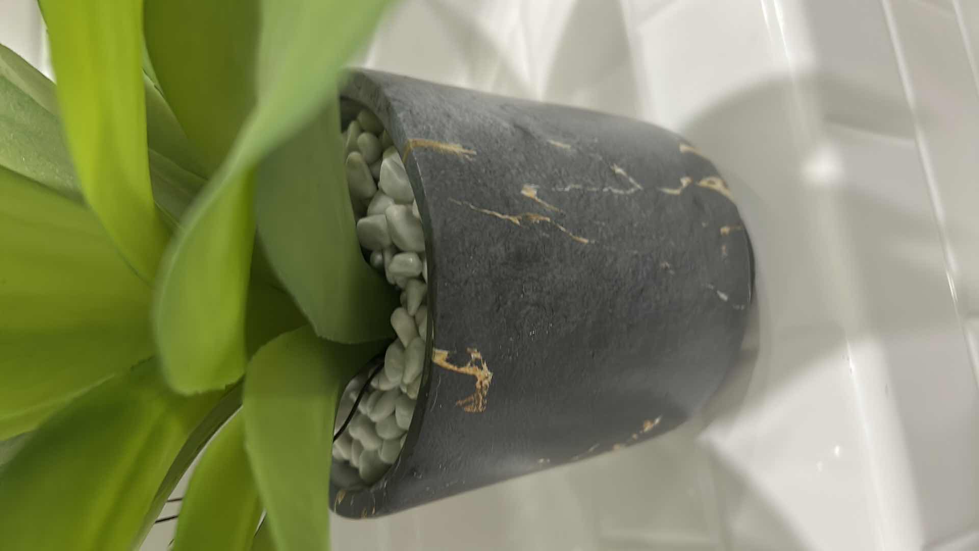 Photo 1 of FAUX AGAVE PLANT IN DECORATIVE CONTAINER H 15"