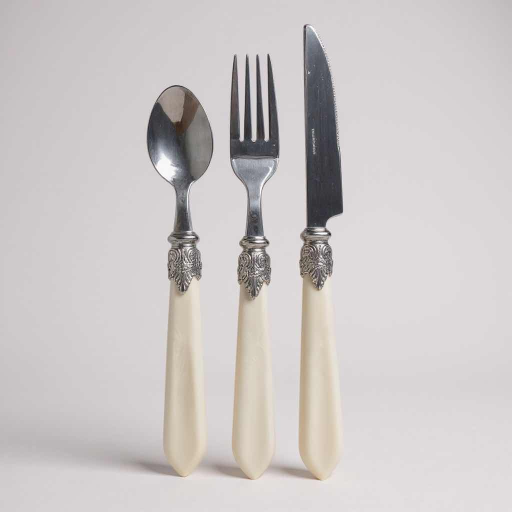 Photo 1 of NEIMAN MARCUS NAPOLEON IVORY PEARL HANDLE FLATWARE