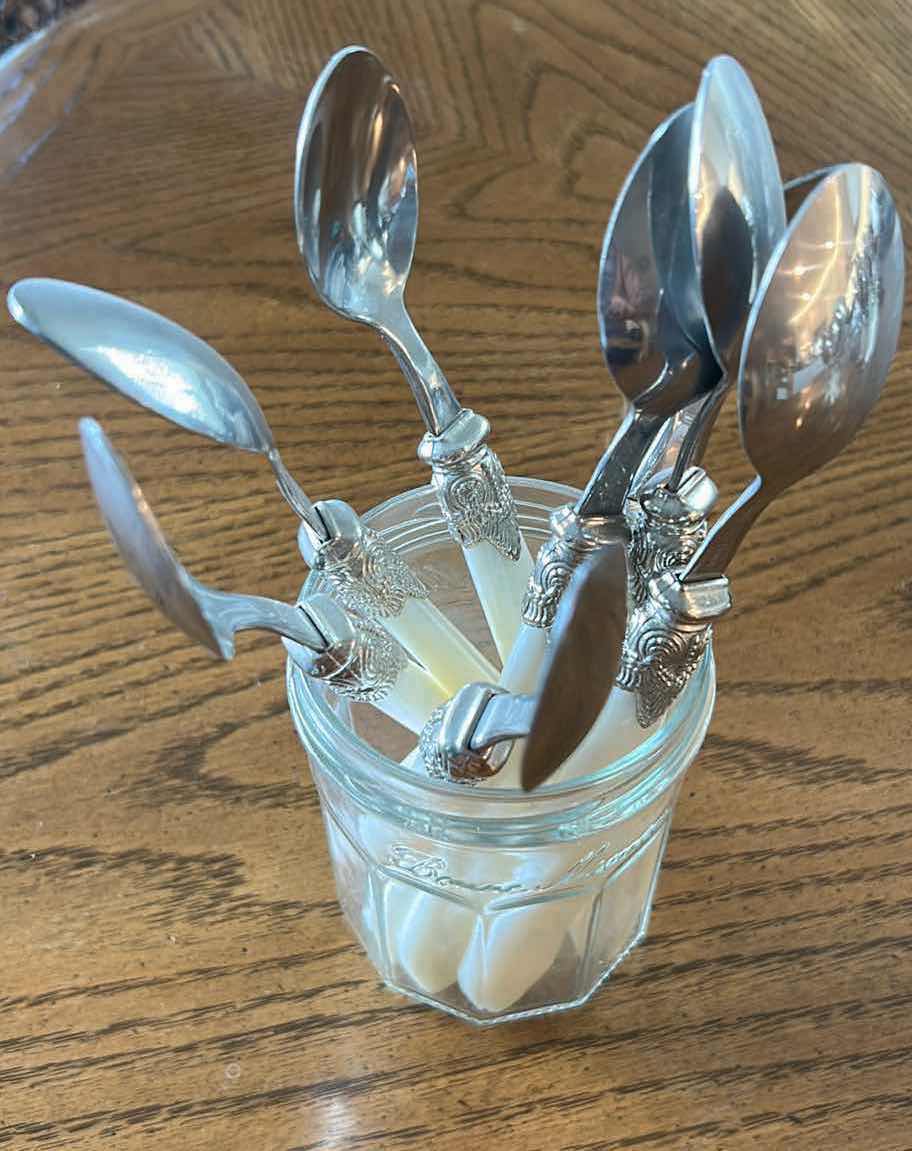 Photo 1 of NEIMAN MARCUS NAPOLEON IVORY PEARL HANDLE FLATWARE