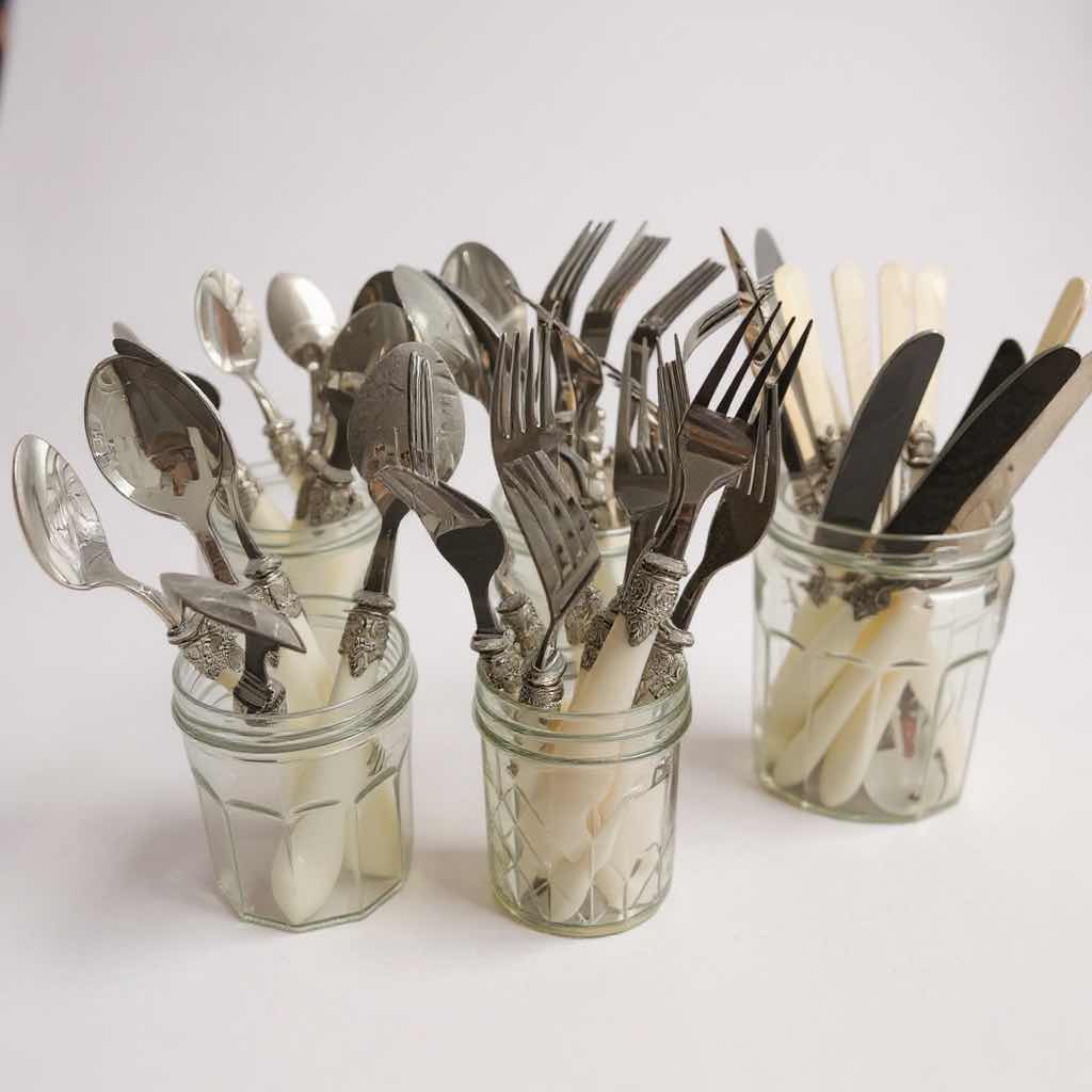 Photo 1 of NEIMAN MARCUS NAPOLEON IVORY PEARL HANDLE FLATWARE