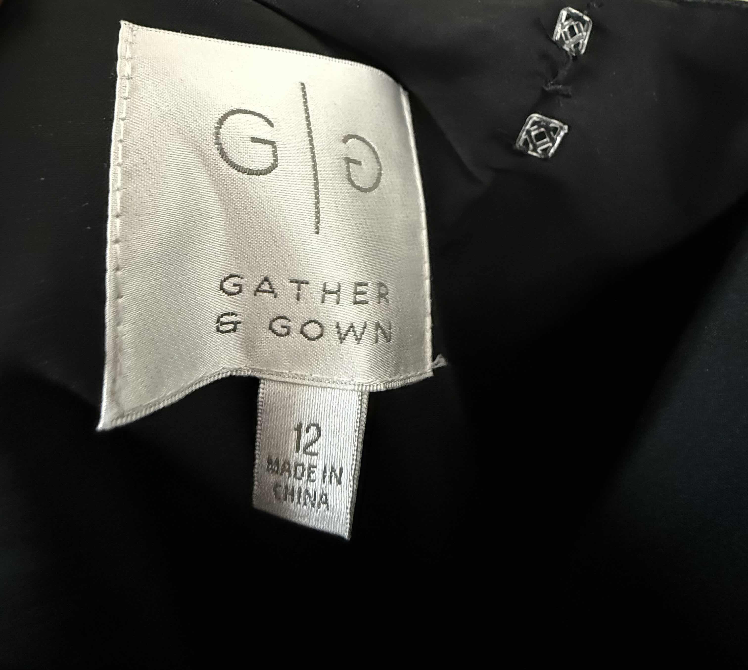 Photo 1 of BLACK STRAPLESS SILKY GATHER & GOWN DRESS-SIZE 12