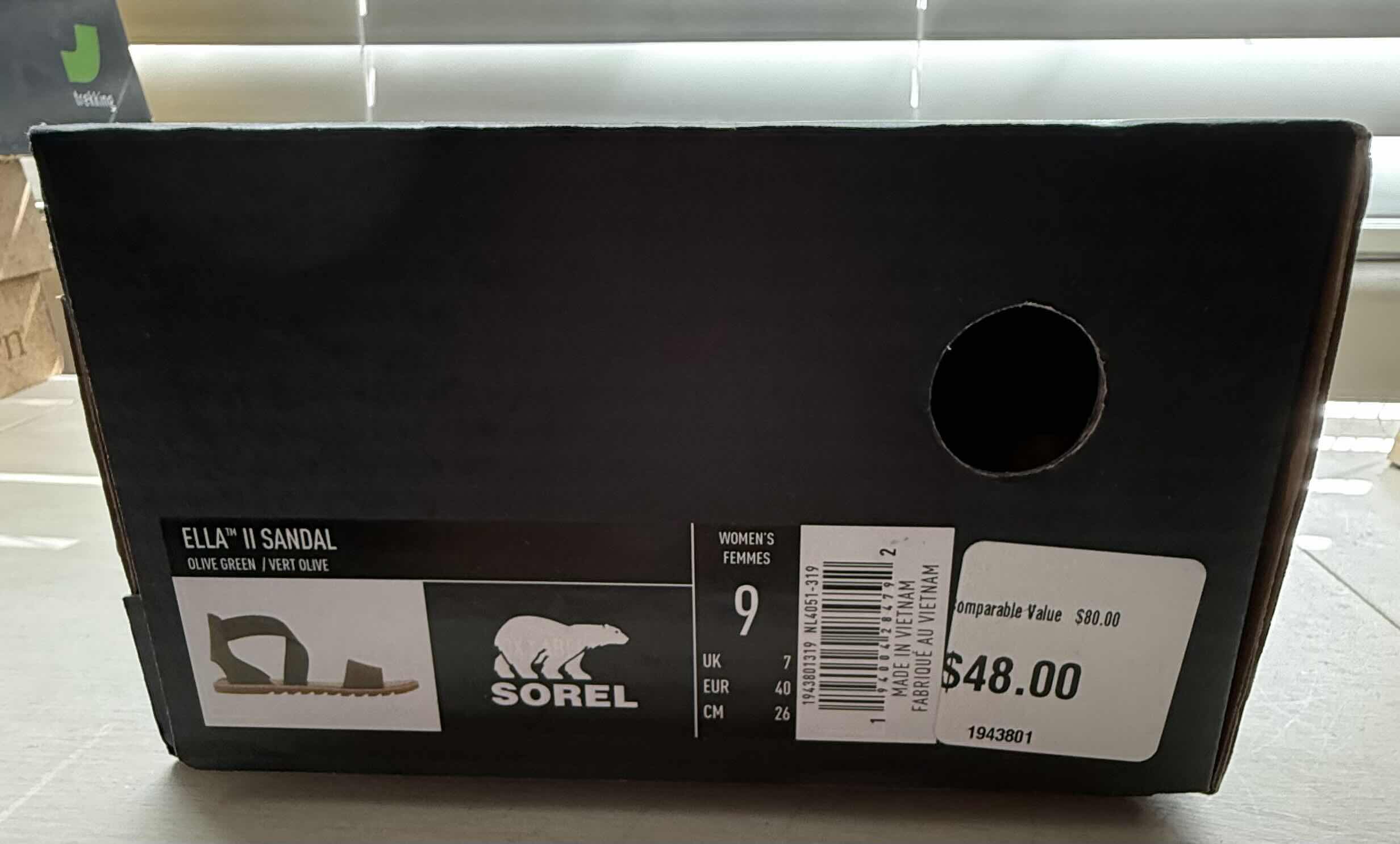 Photo 1 of SOREL OLIVE GREEN ELLA II SANDALS-SIZE 9