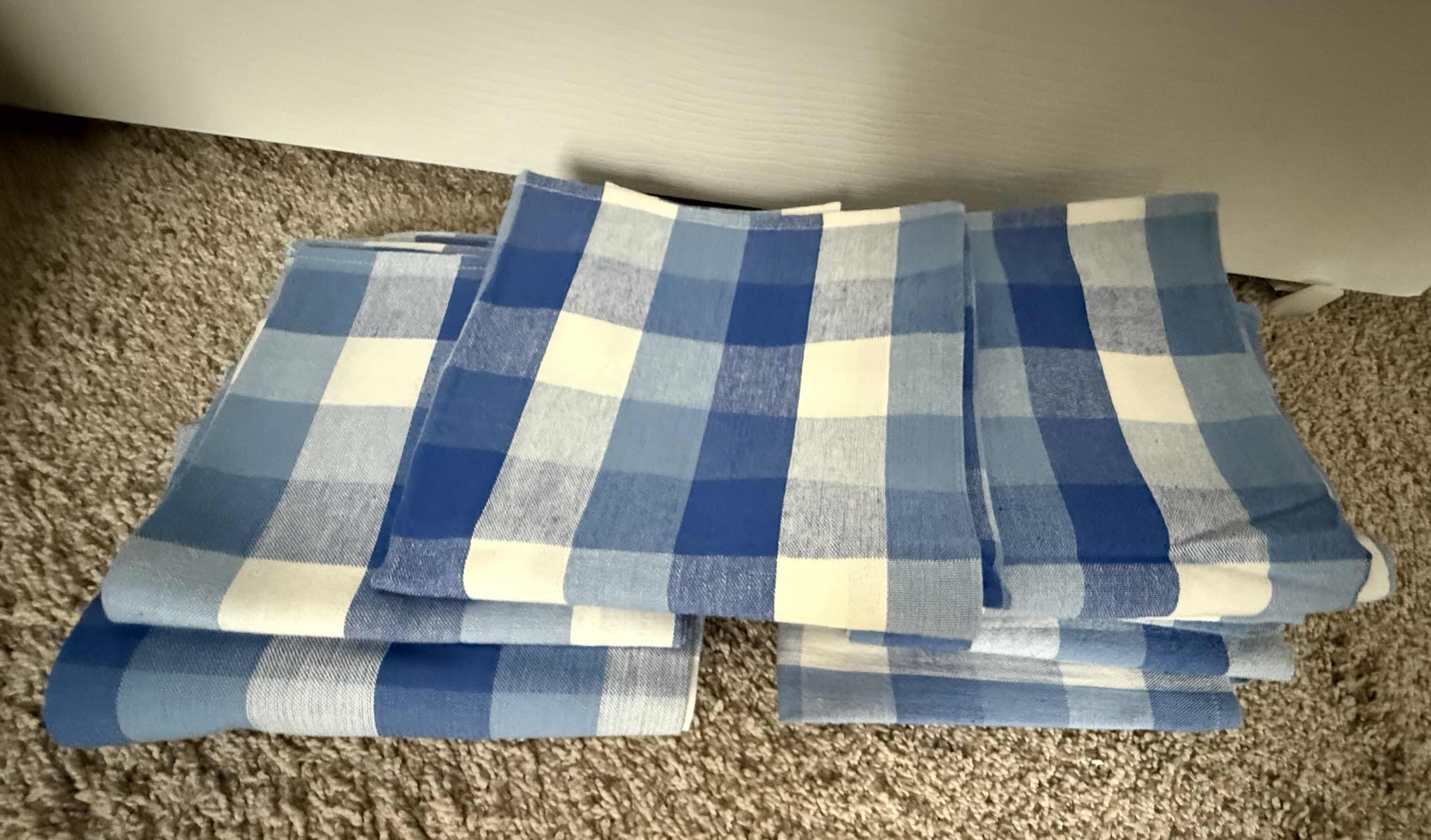 Photo 1 of BLUE & WHITE CHECK NAPKINS & DISH TOWELS