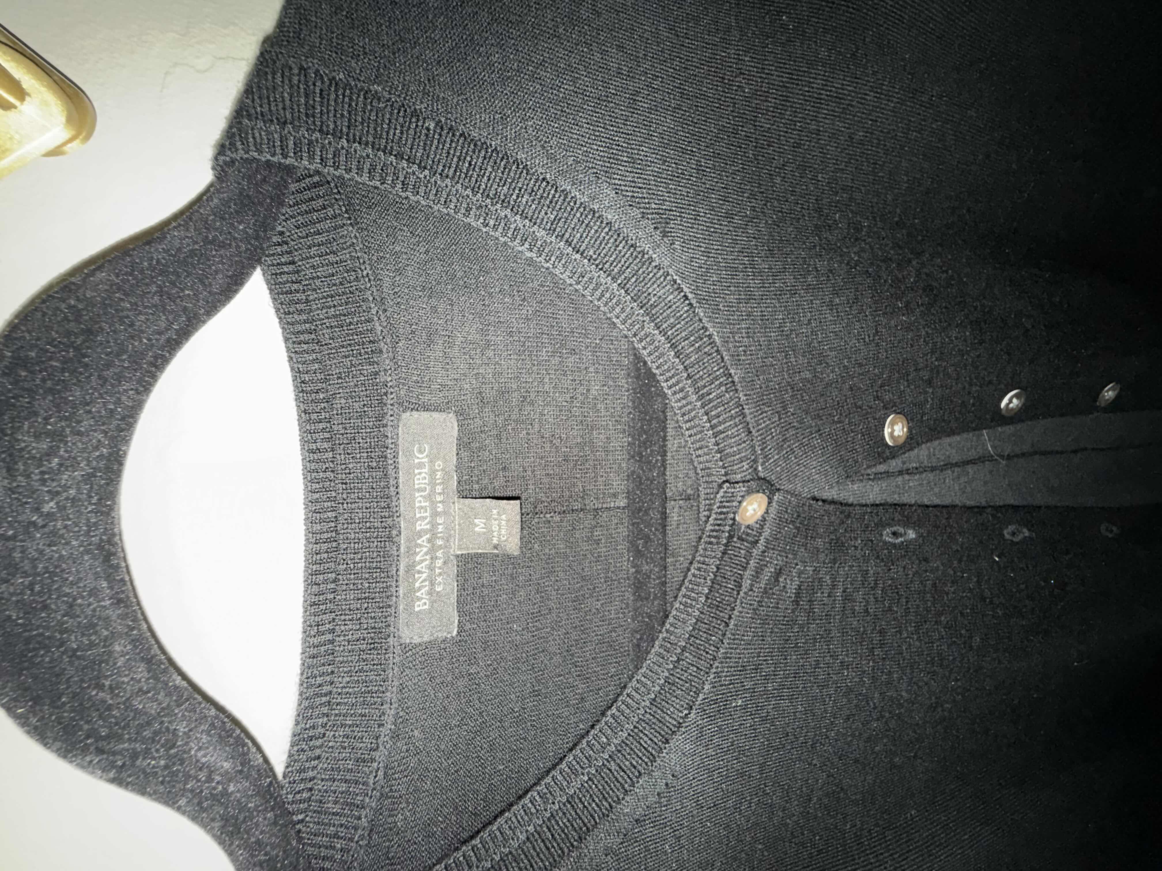 Photo 1 of BANANA REPUBLIC BLACK CARDIGAN SWEATER-SIZE M