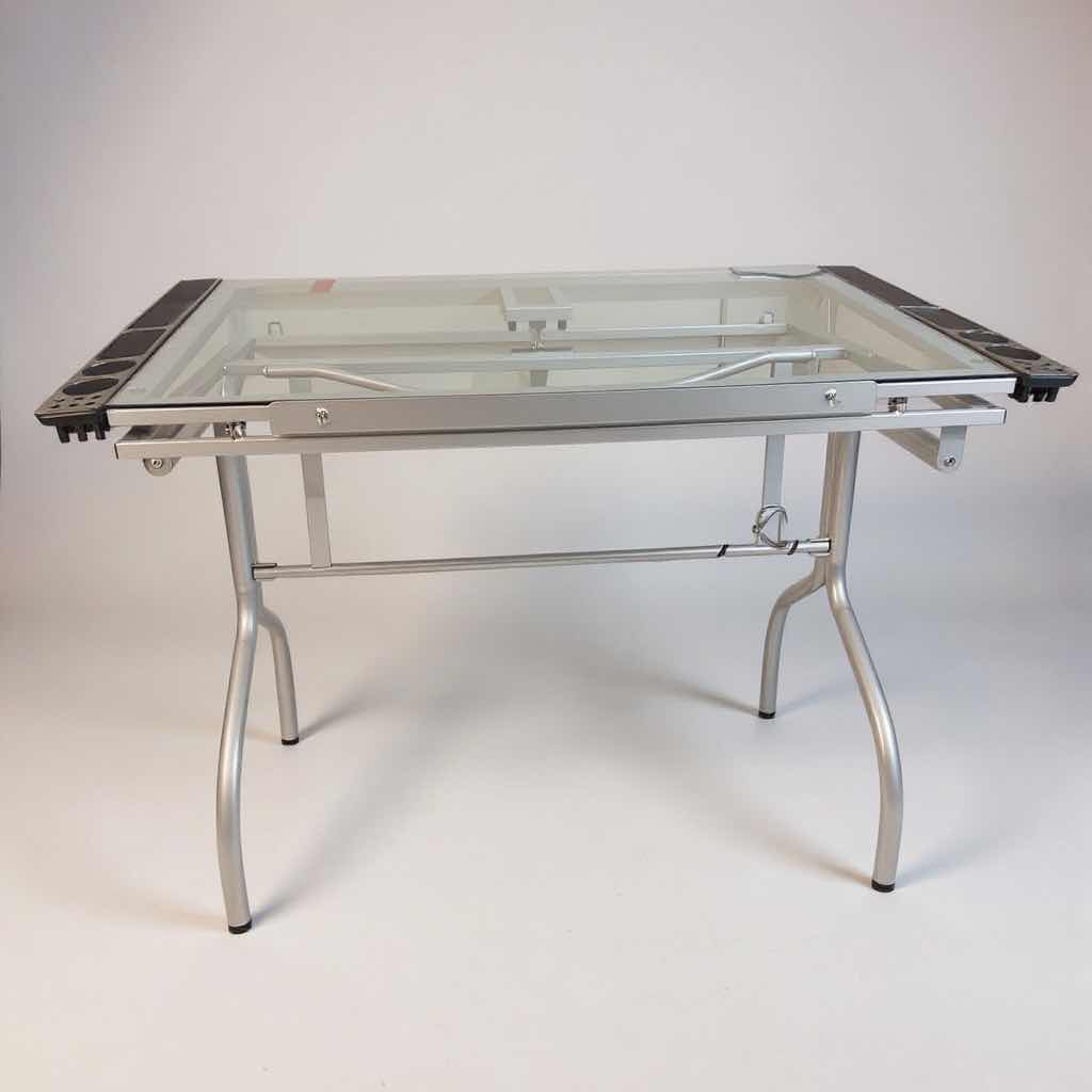 Photo 1 of GLASS DRAFTING TABLE ADJUSTABLE TOP W LIGHT 41". X 24" H 31"