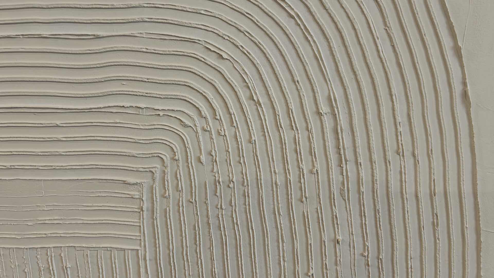 Photo 1 of UNFRAMED ECHOED CURVES IN OFF WHITE ABSTRACT ART 39" X 29"