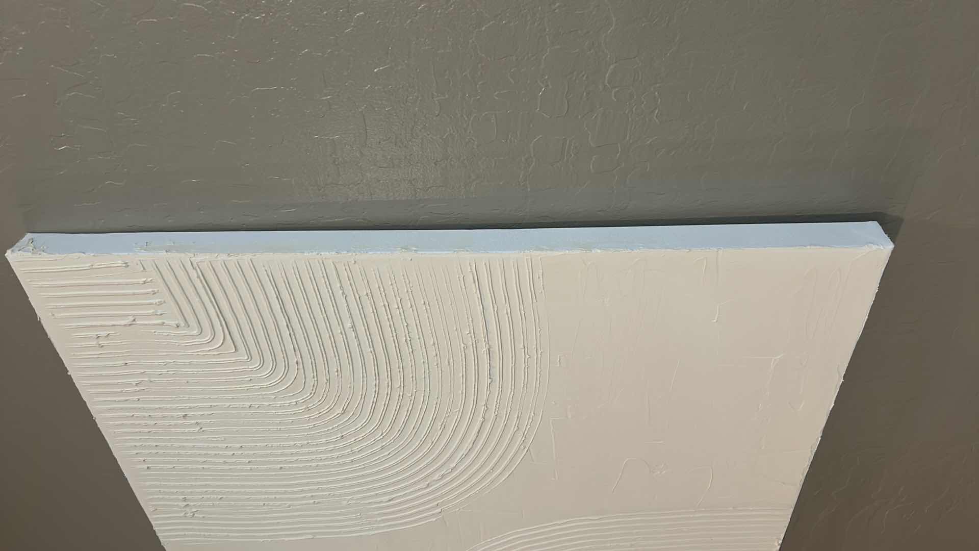 Photo 1 of UNFRAMED ECHOED CURVES IN OFF WHITE ABSTRACT ART 39" X 29"