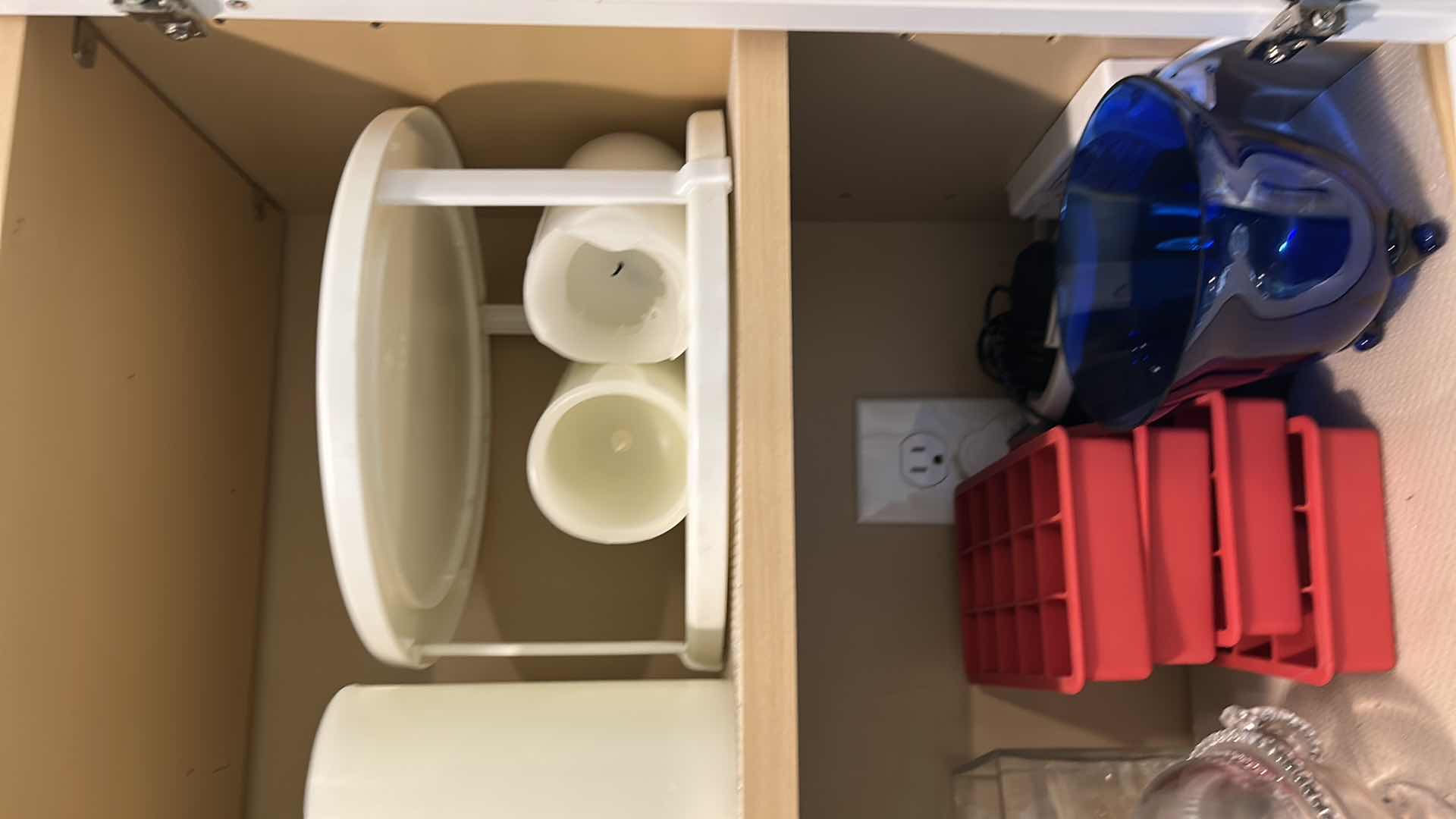 Photo 1 of CONTENTS OF CABINET CANDLES KITCHEN WARE