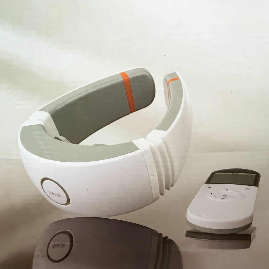 Photo 1 of NIB SHARPER IMAGE 3-IN-1 NECK THERAPY W REMOTE