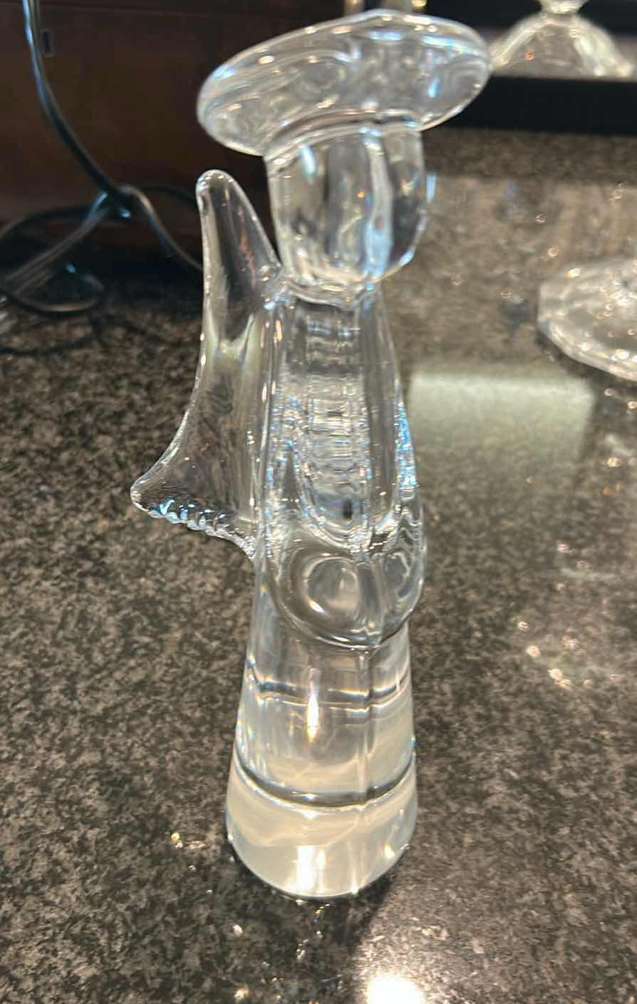 Photo 1 of 2 GLASS CHRISTMAS TREES - 1 GLASS ANGEL H 5"