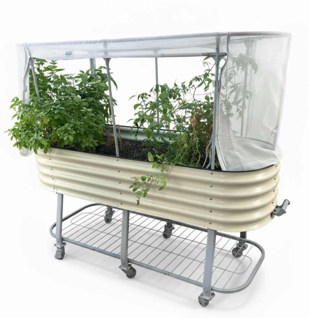 Photo 1 of VEGO GARDEN RAISED VEGETABLE GARDEN ON WHEELS WITH NETTING  2’ X 4' X H64” $350