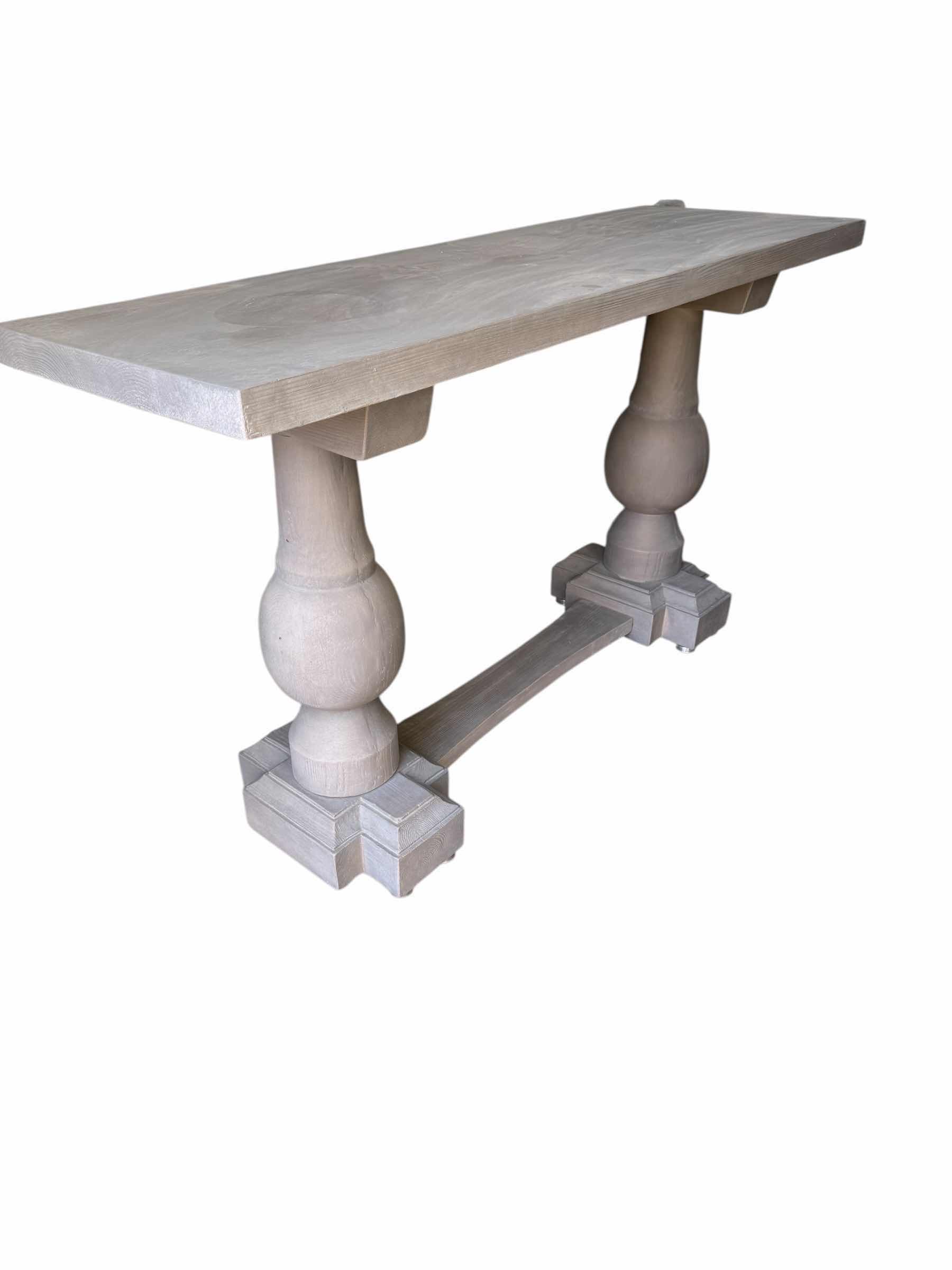 Photo 1 of HEAVY GREY CONCRETE TABLE  ( 2PCS) 52”x15” H30”